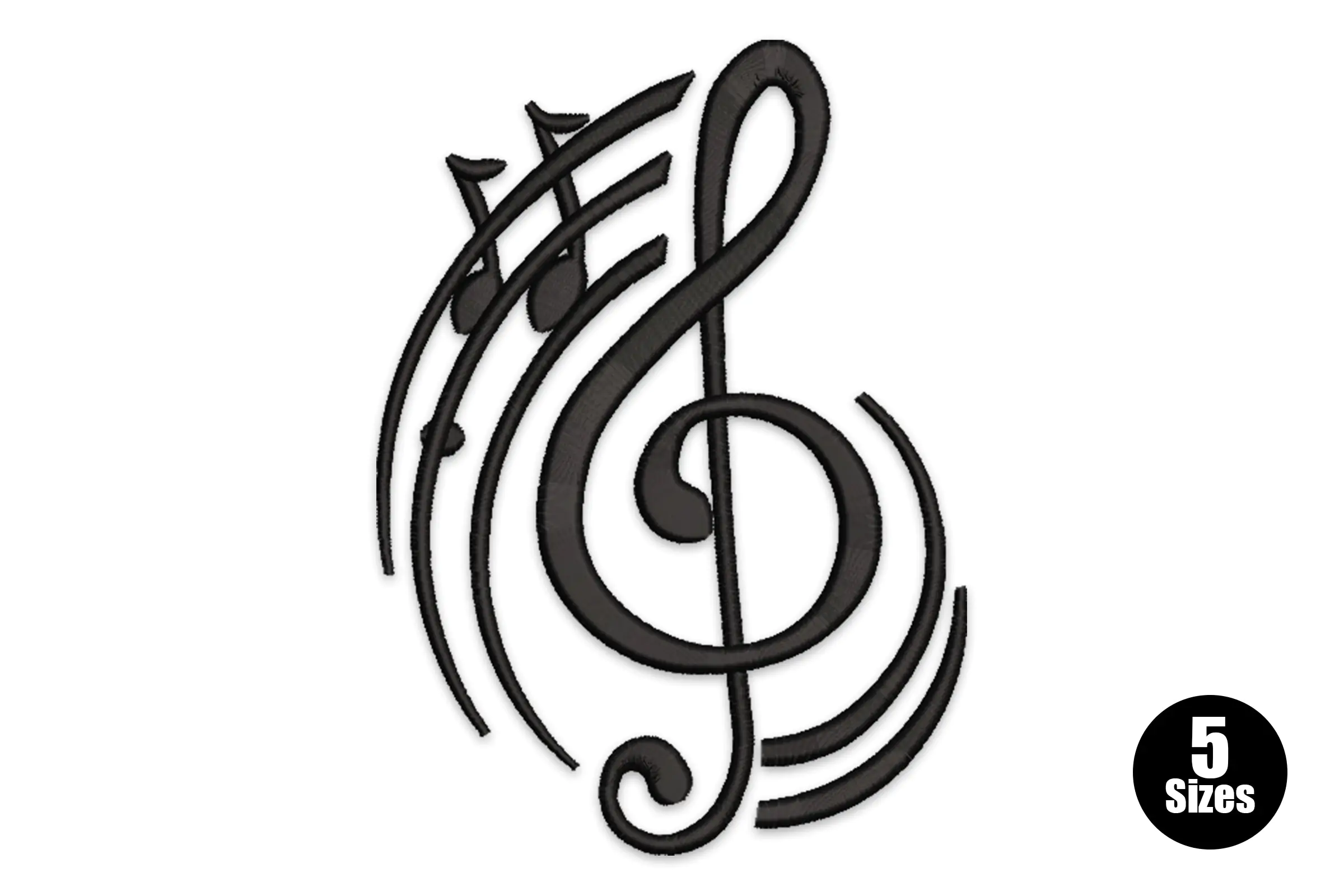 Musical Clef Embroidery Design