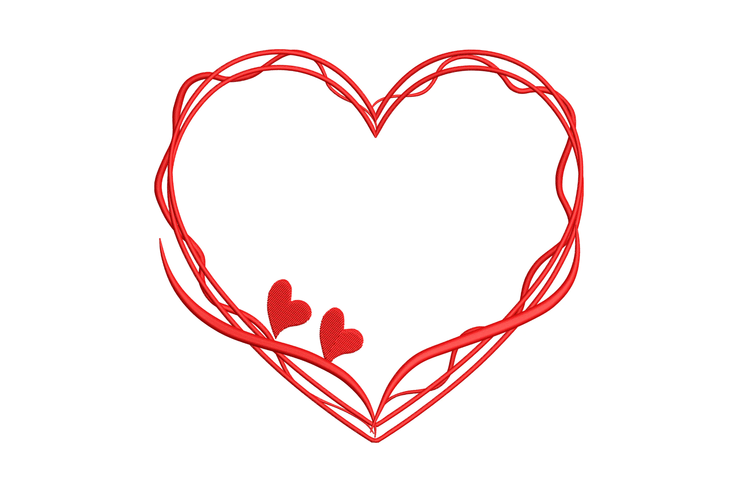Heart Applique  Embroidery Design File