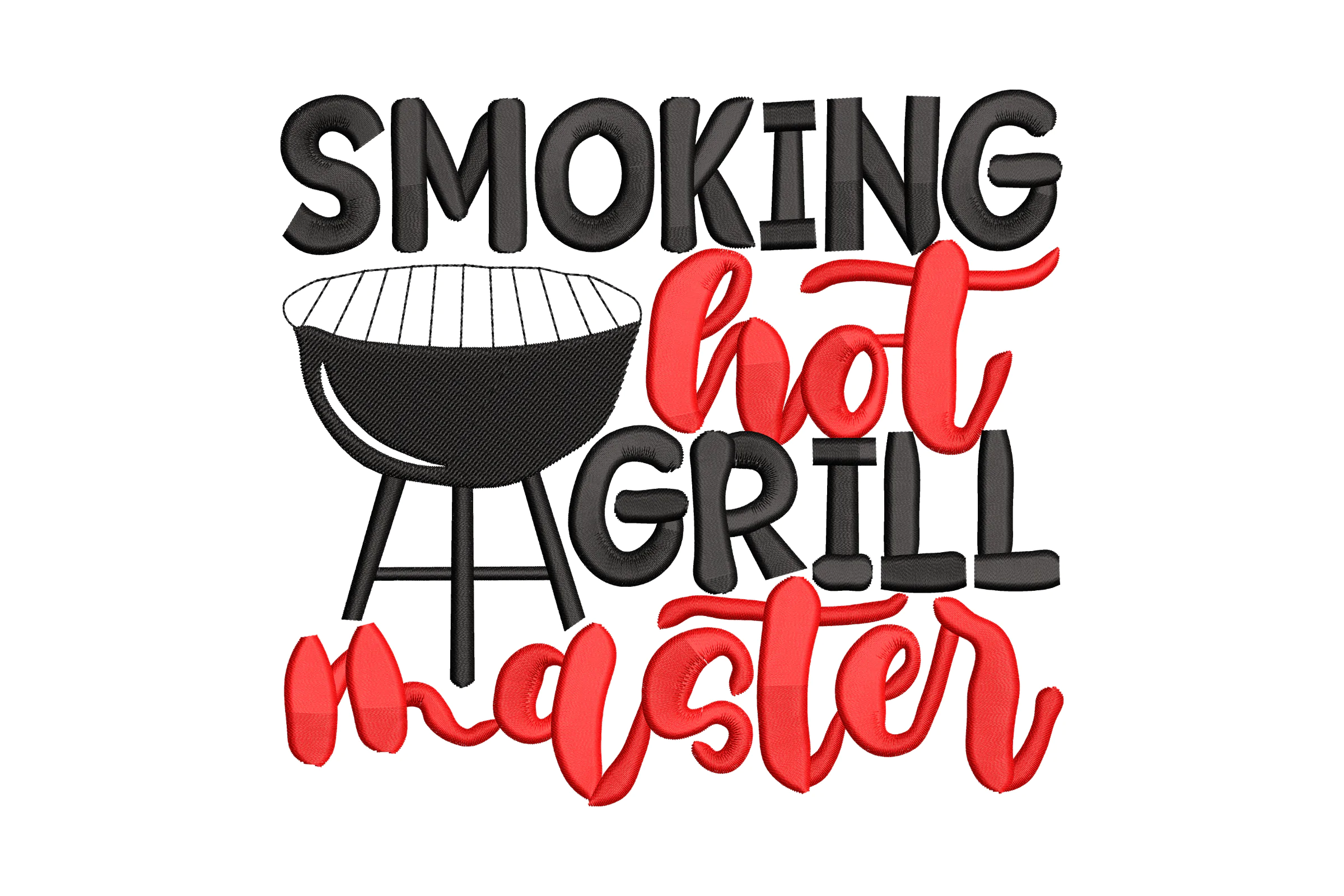 Smoking Hot Grill Master Embroidery Design