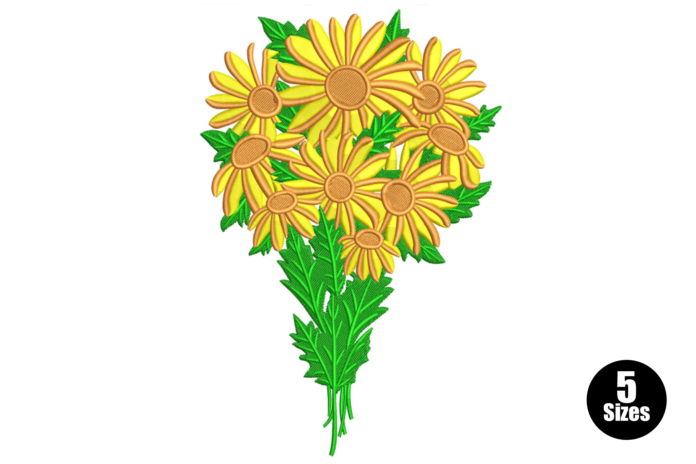 Sunflowers Embroidery Design
