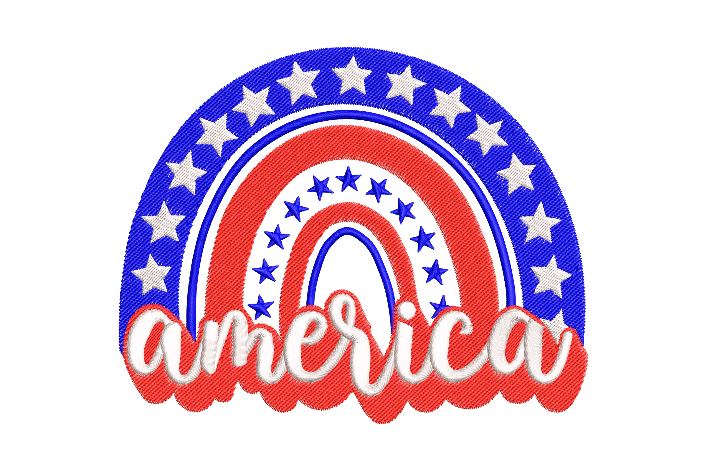 American Rainbow Embroidery File