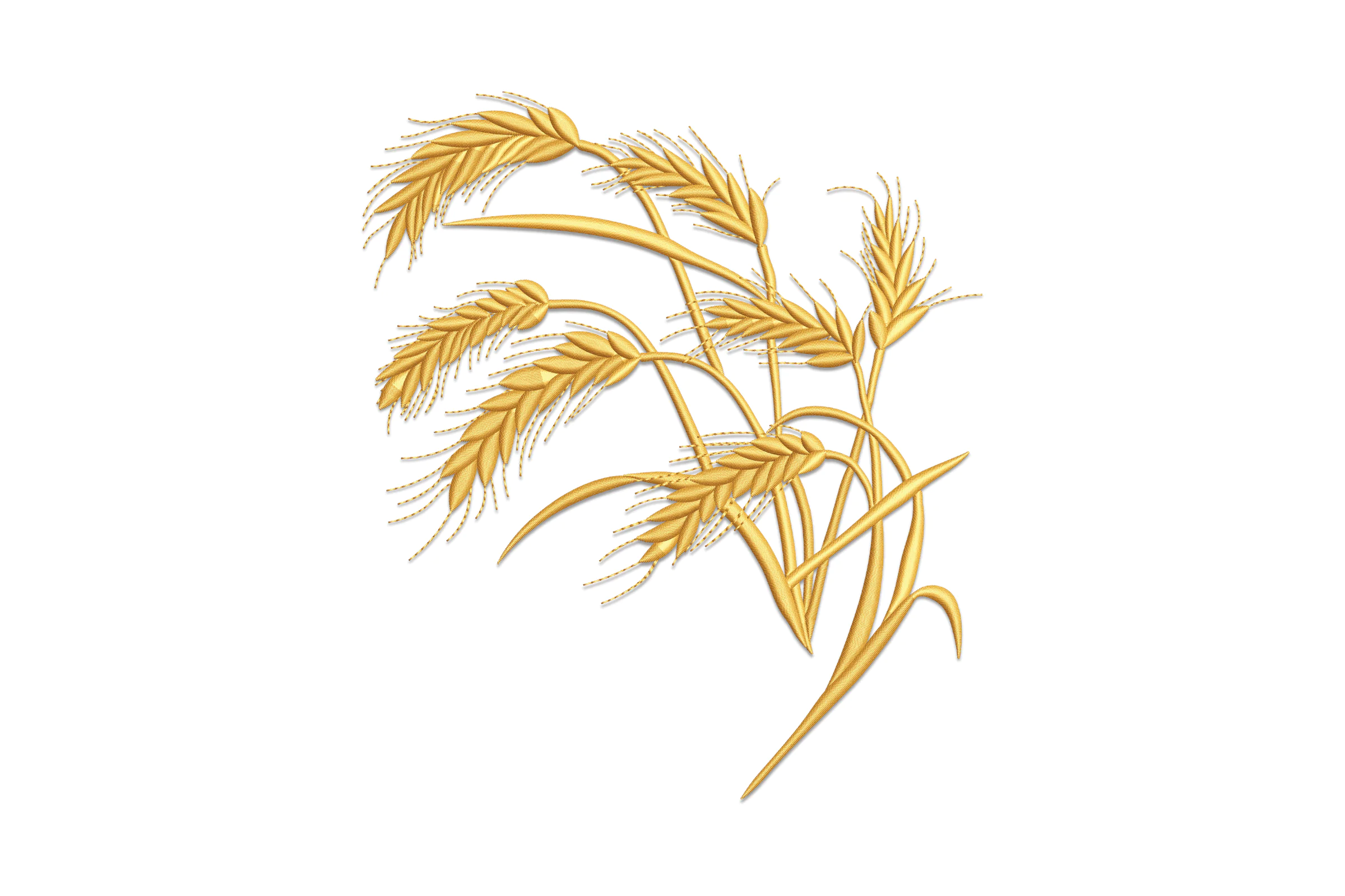 Wheat Stems Embroidery Design
