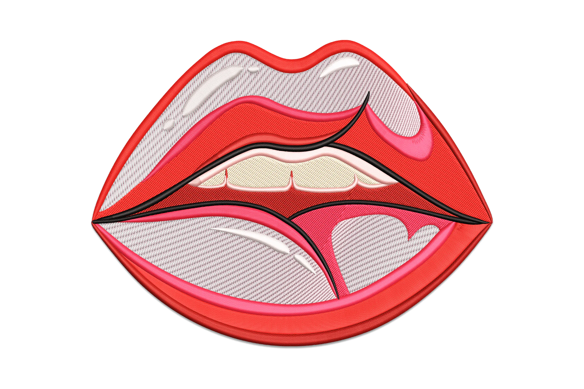 Lips Embroidery Design File