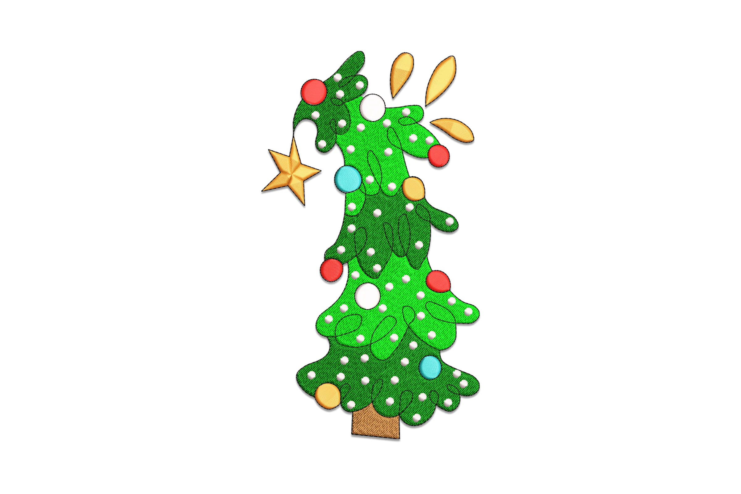 Christmas Mini Tree Embroidery Design