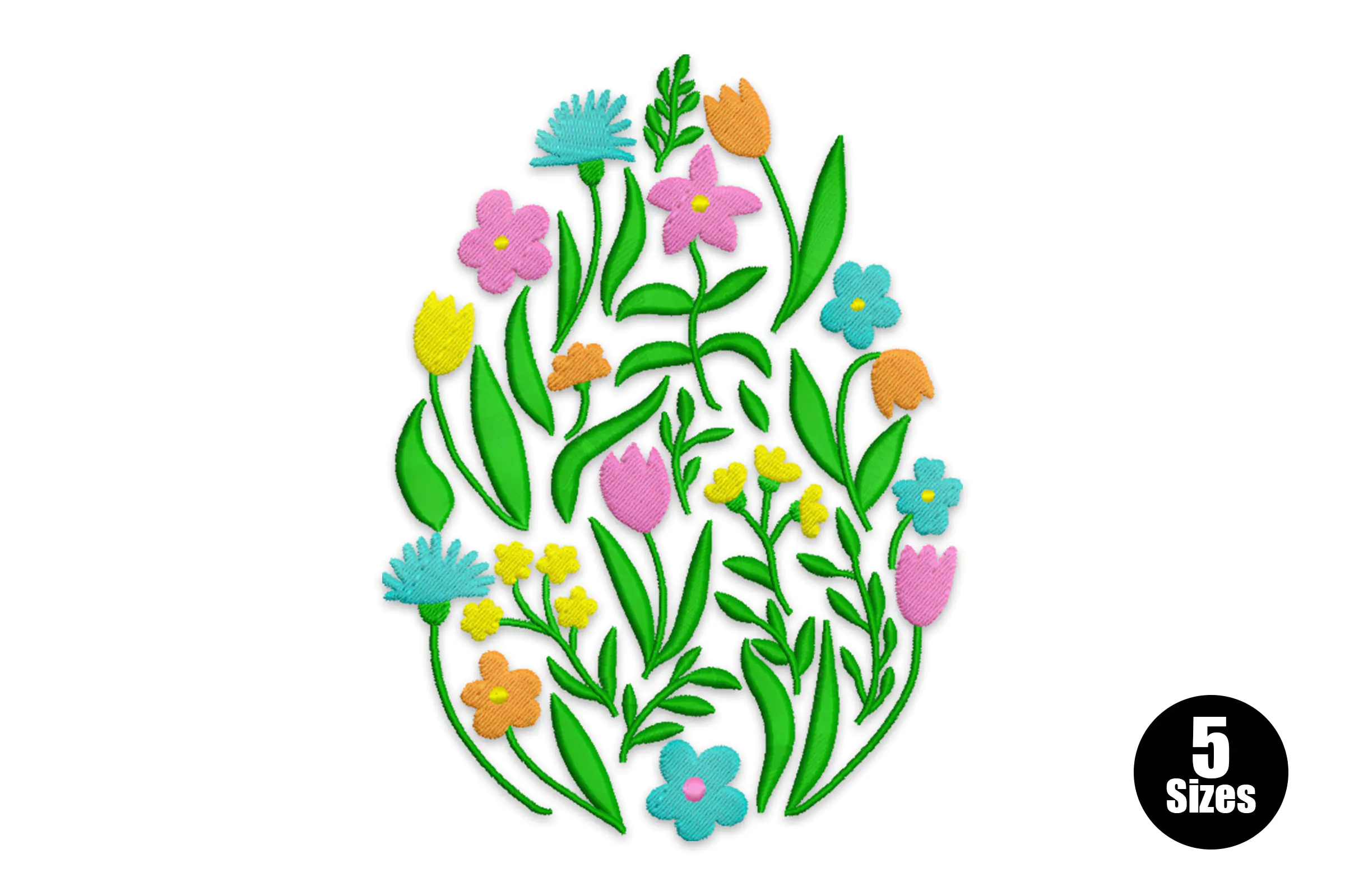 Easter Egg Embroidery Design