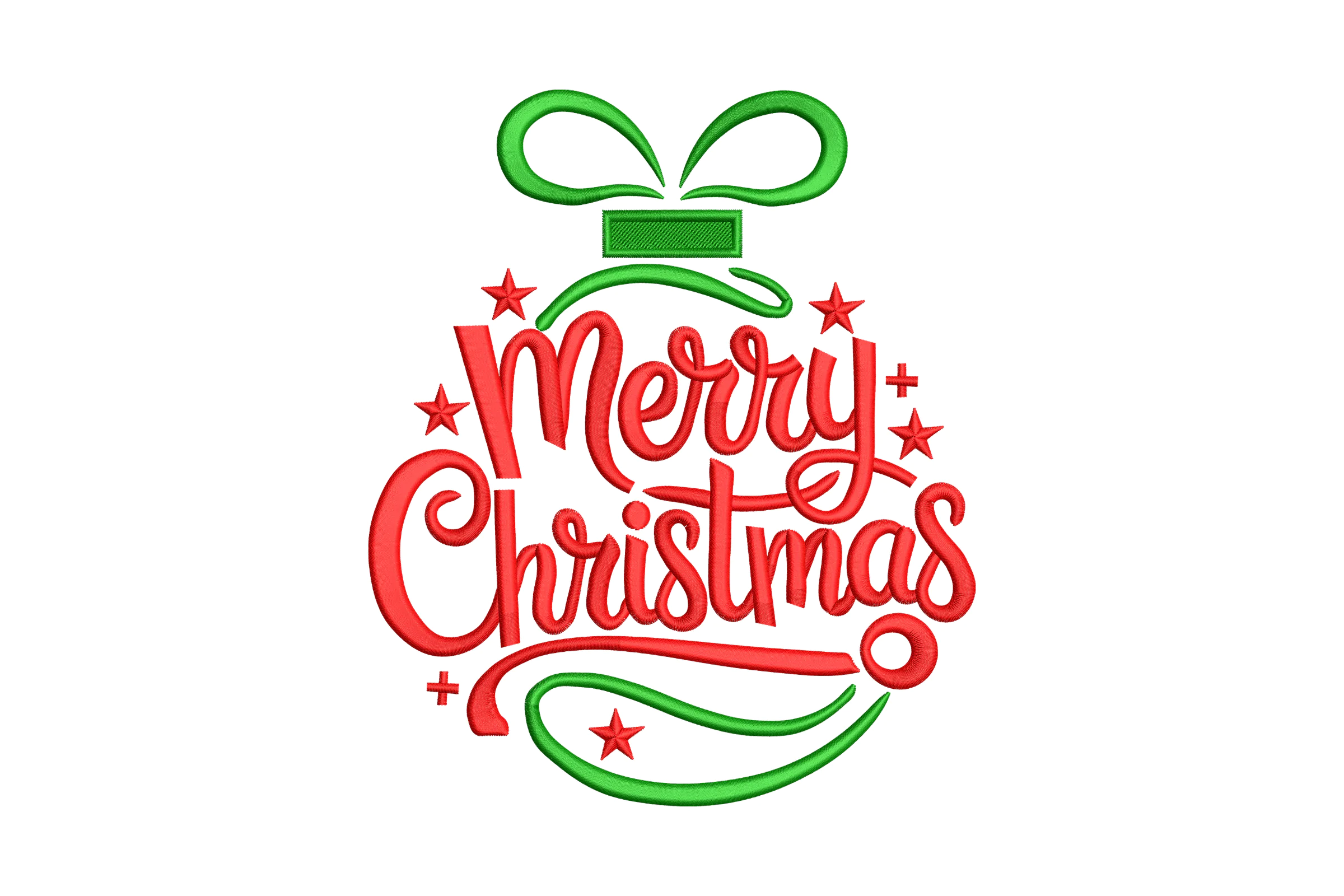 Merry Christmas Applique  Embroidery Design