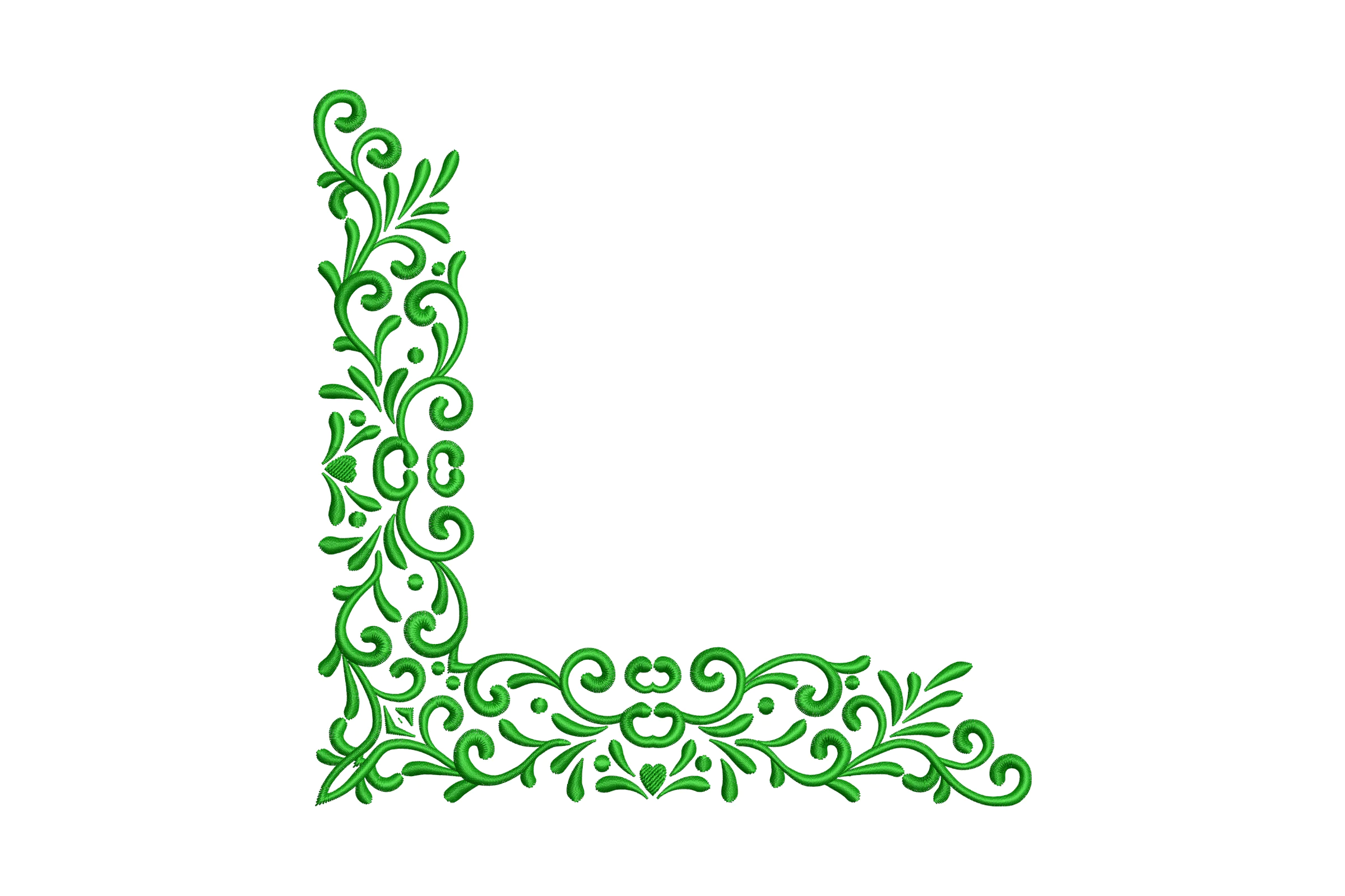 Floral Corner Embroidery Design File