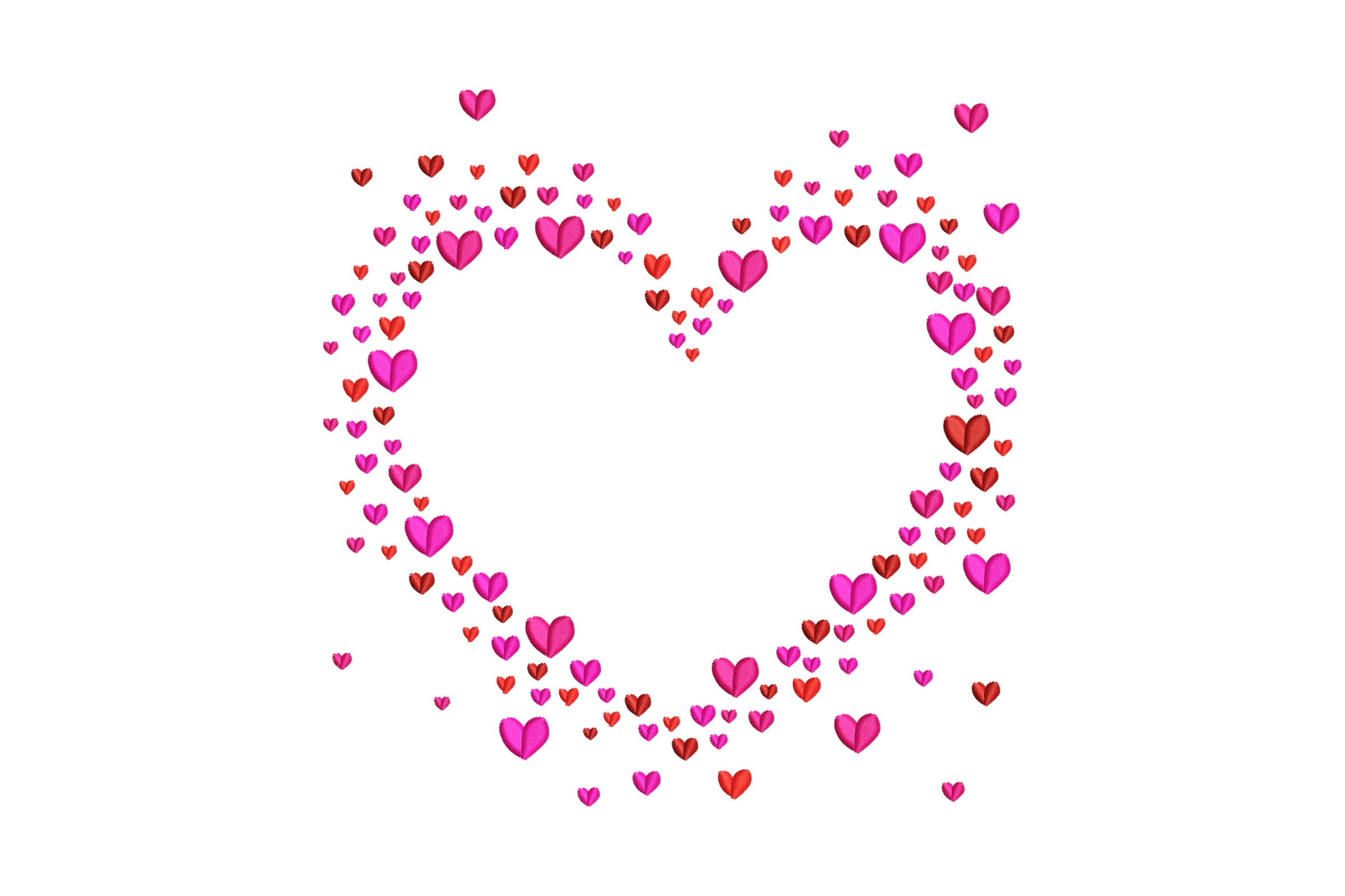 Heart Shape Embroidery Design File