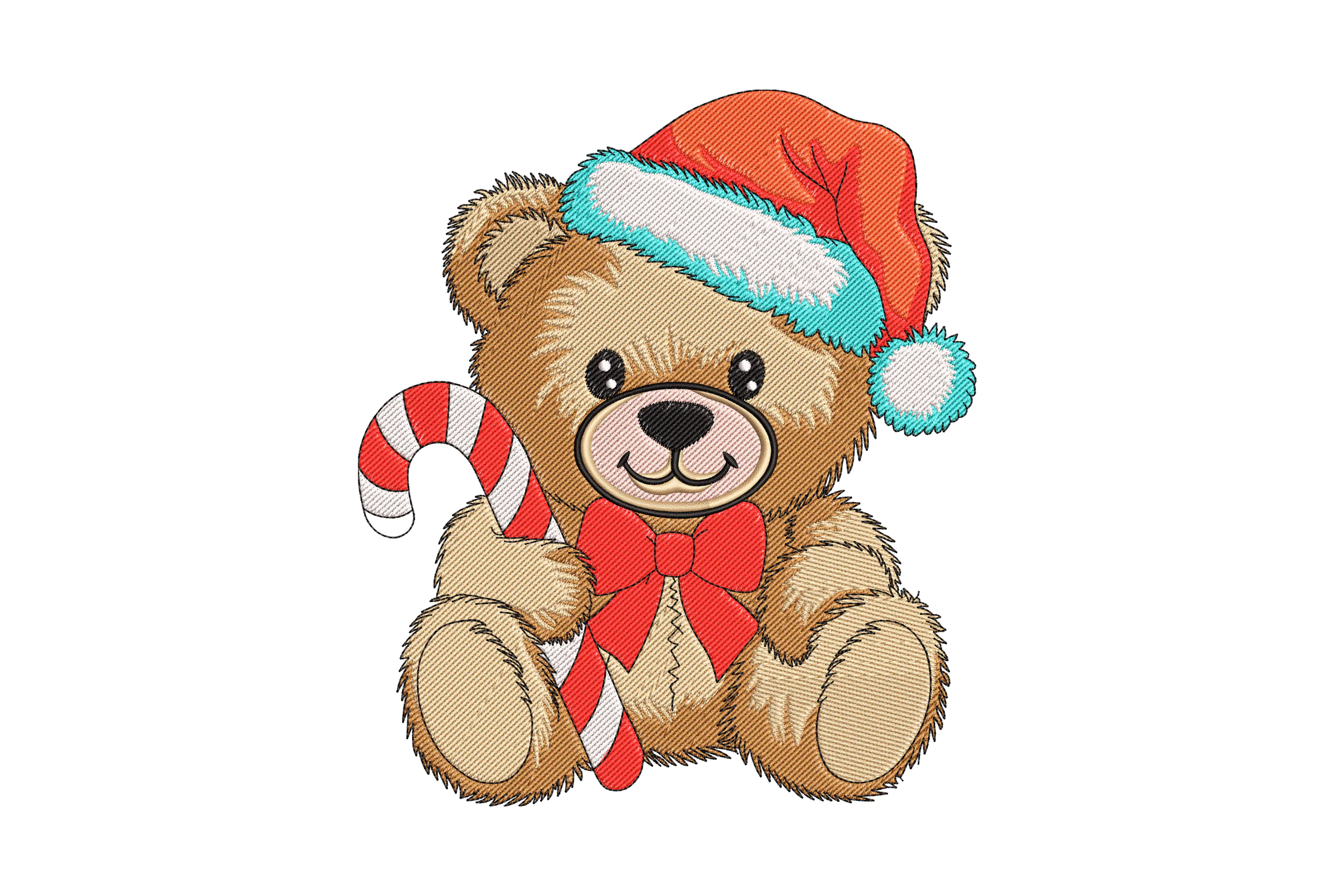 Christmas Bear Embroidery Design