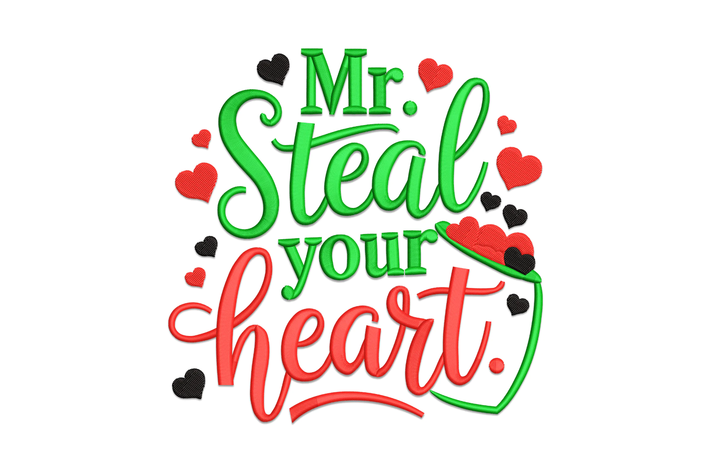 Steal Heart Embroidery Design