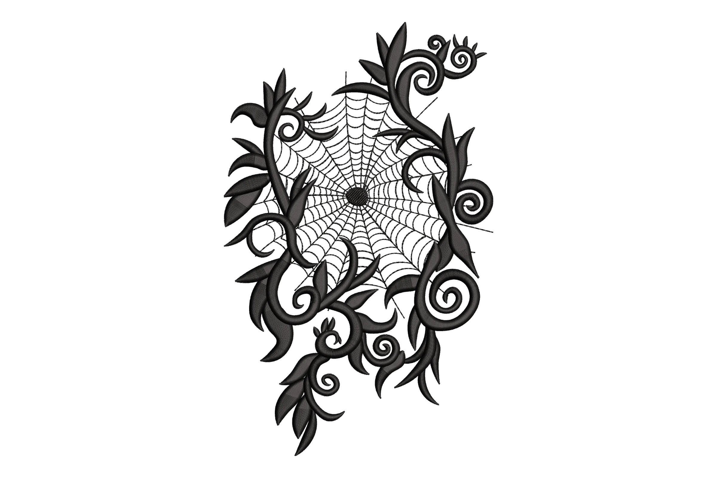 Halloween  Spider Web Embroidery Design