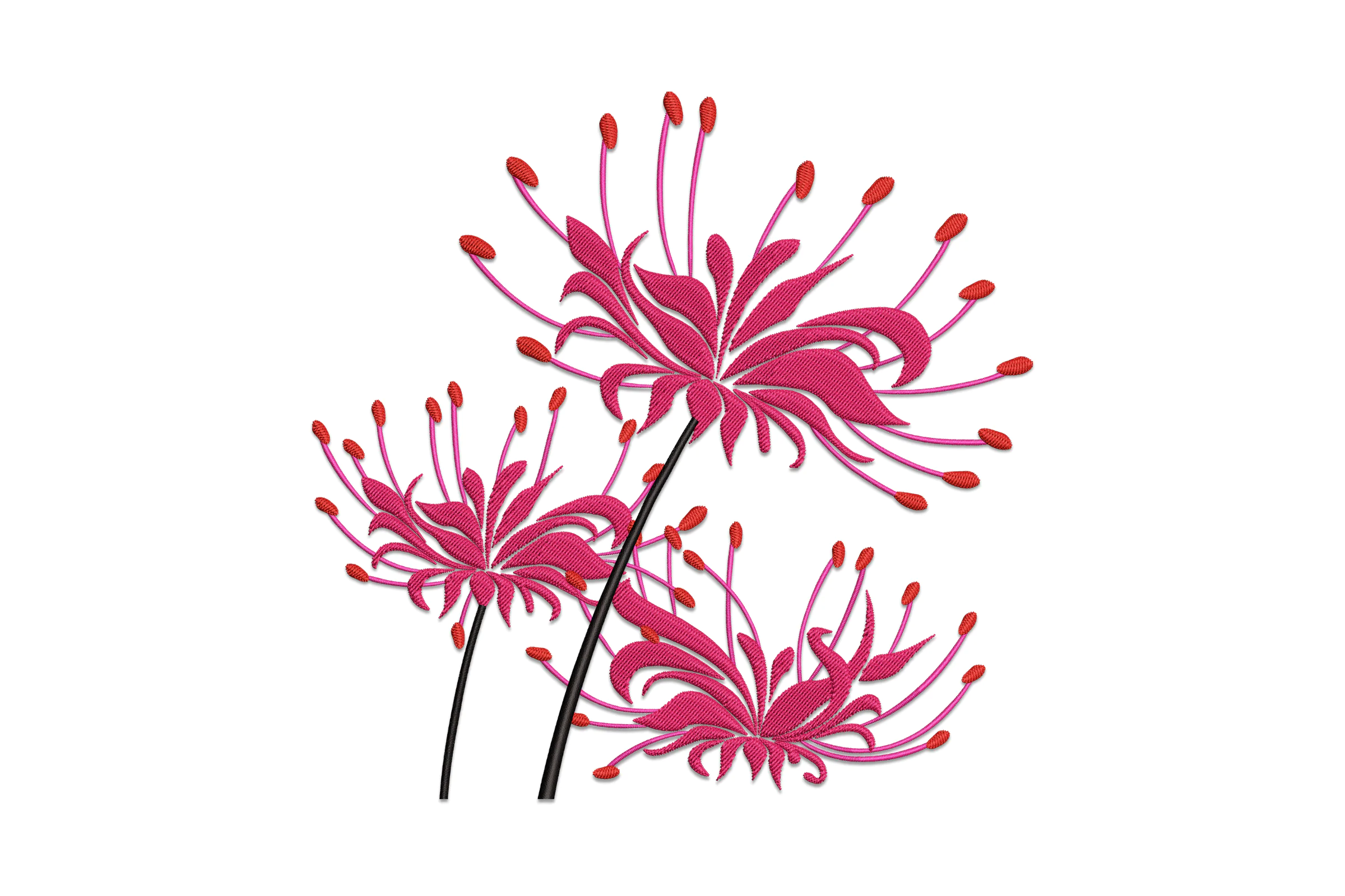 Red Hibiscus Flower embroidery design