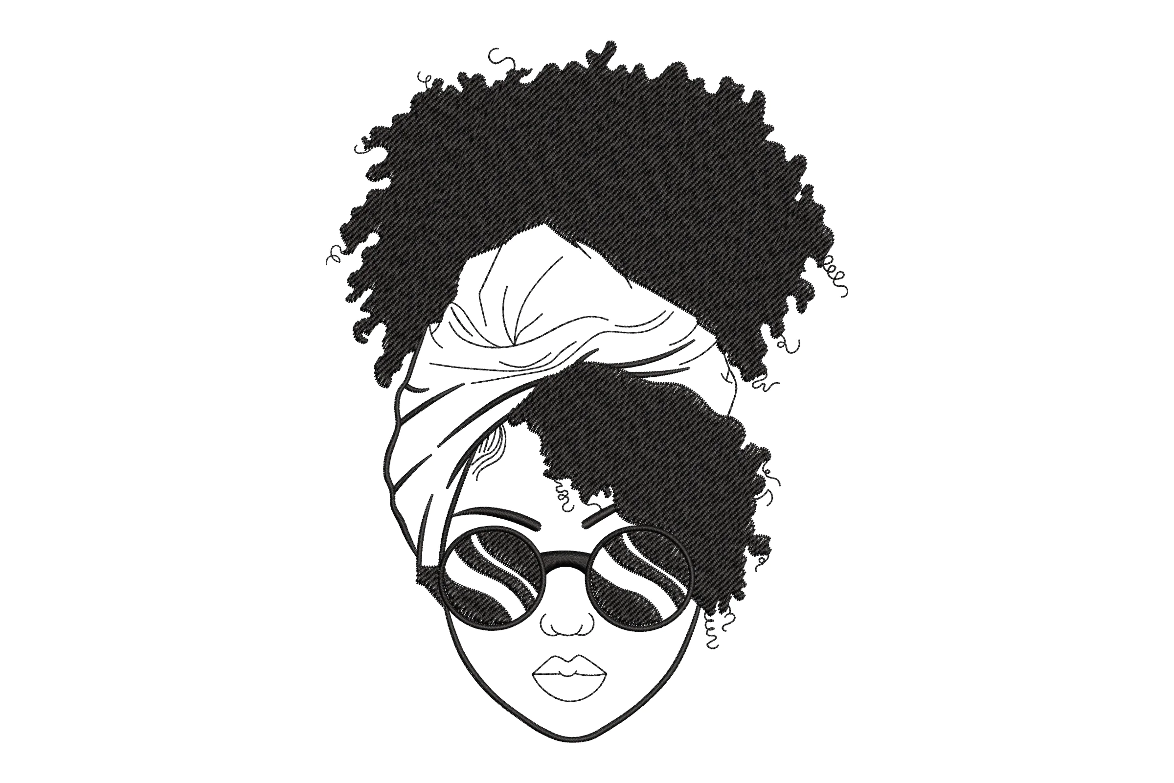 Cute Lady Embroidery Design