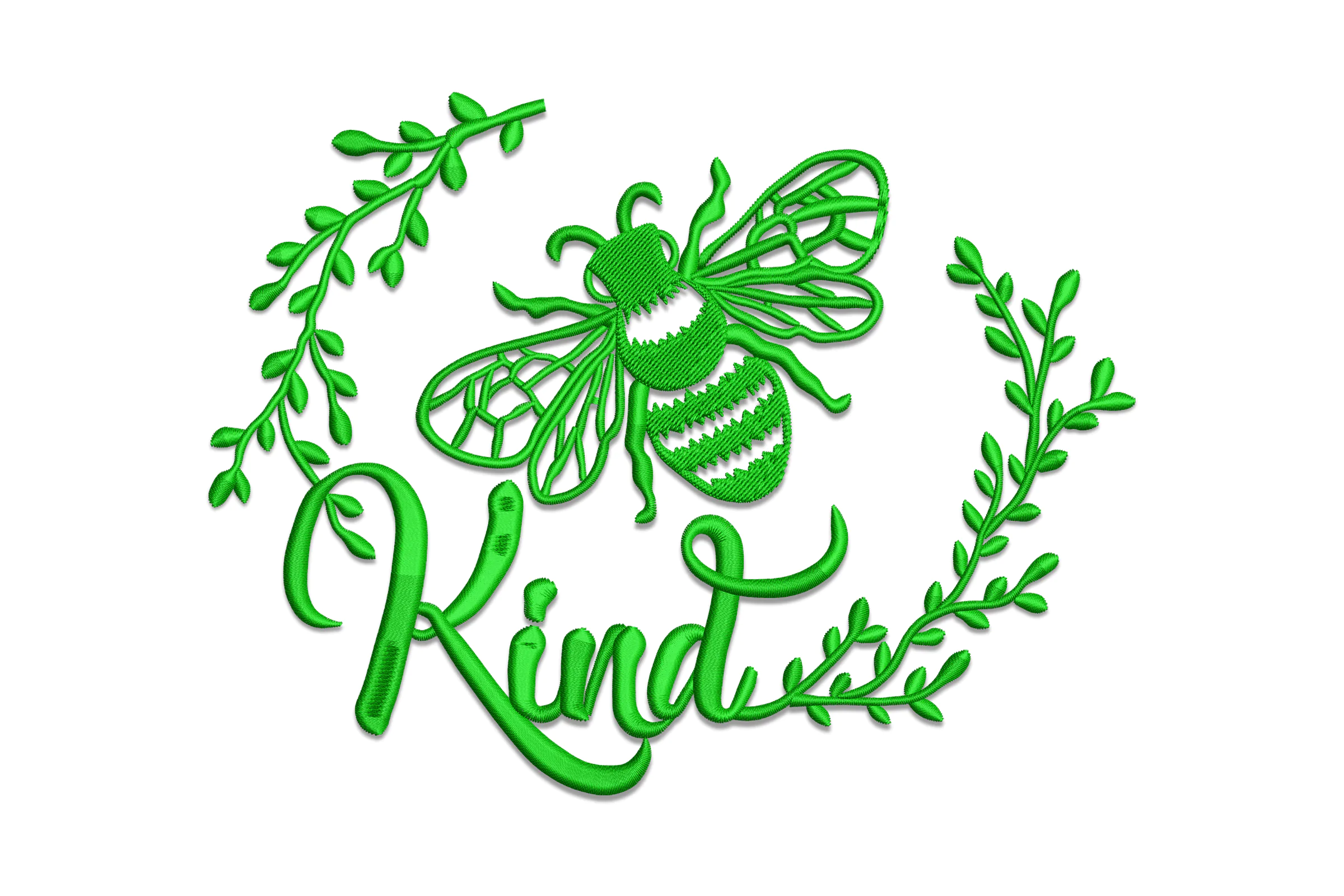 Bee Floral Embroidery File