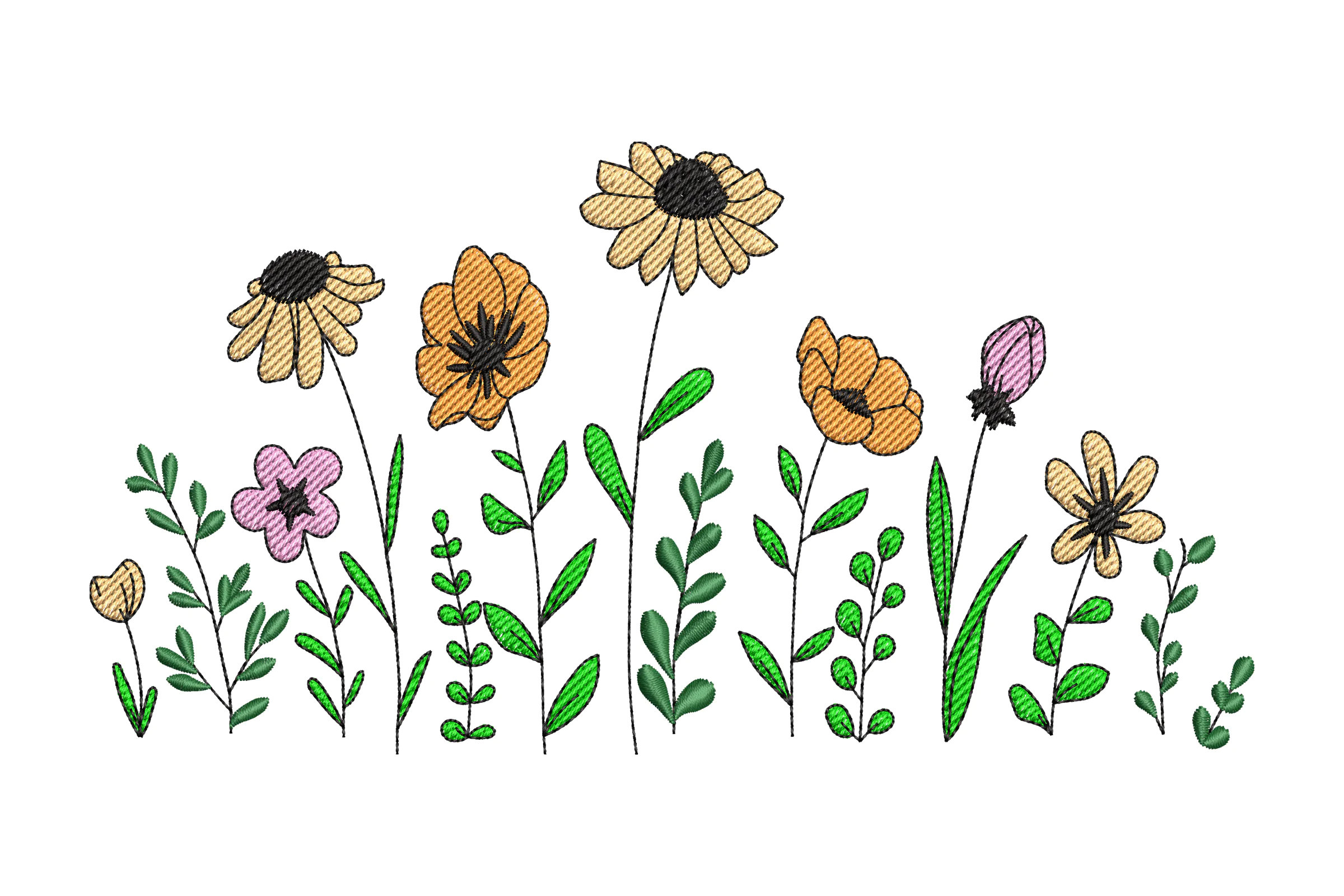 Wildflowers Embroidery File