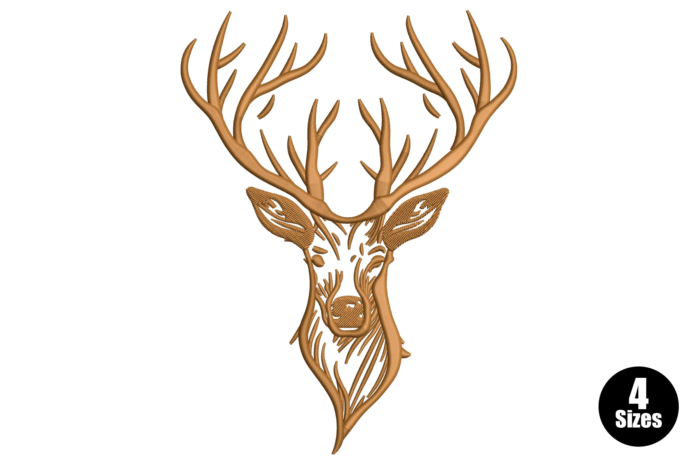 Deer Head Embroidery Design