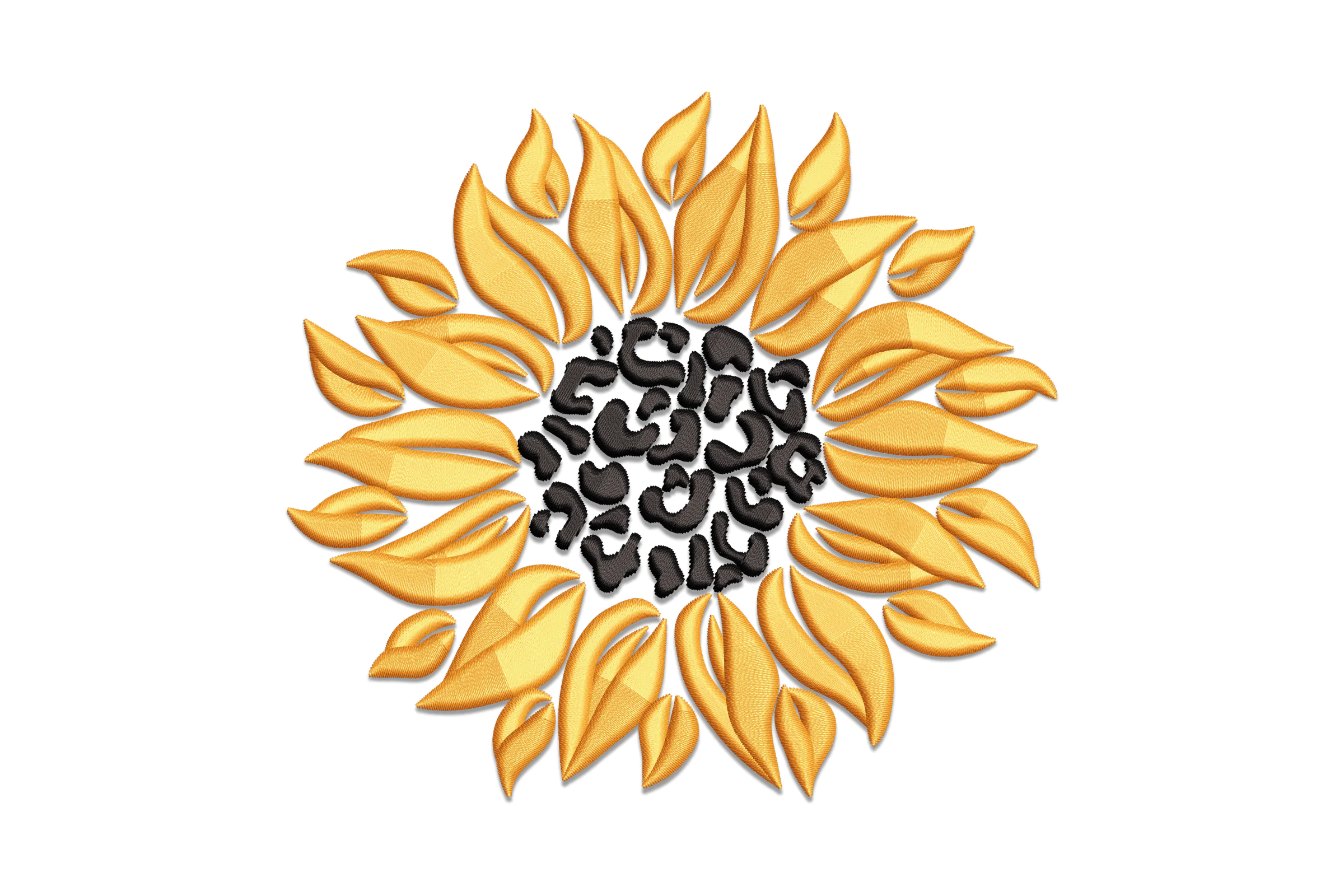 Elegant Sunflower Embroidery Design