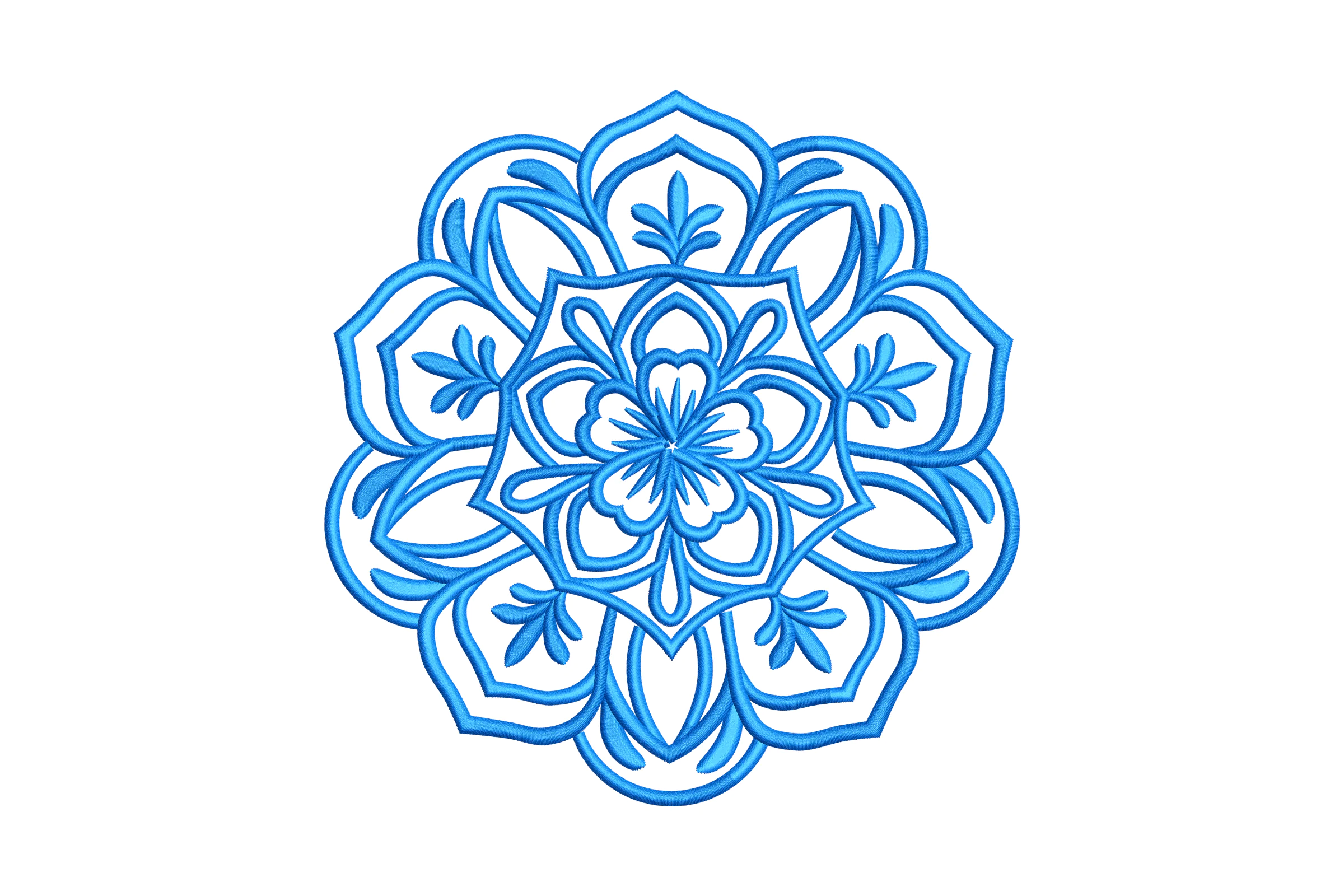 Blue Mandala Embroidery Design