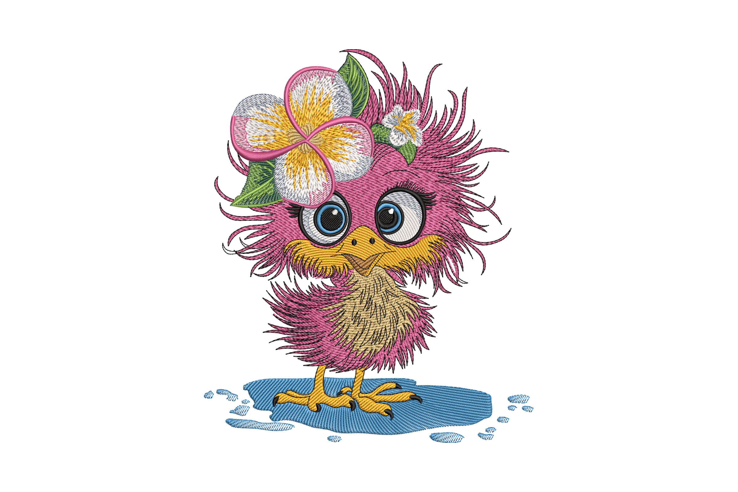 Crazy Chicken Embroidery Design File