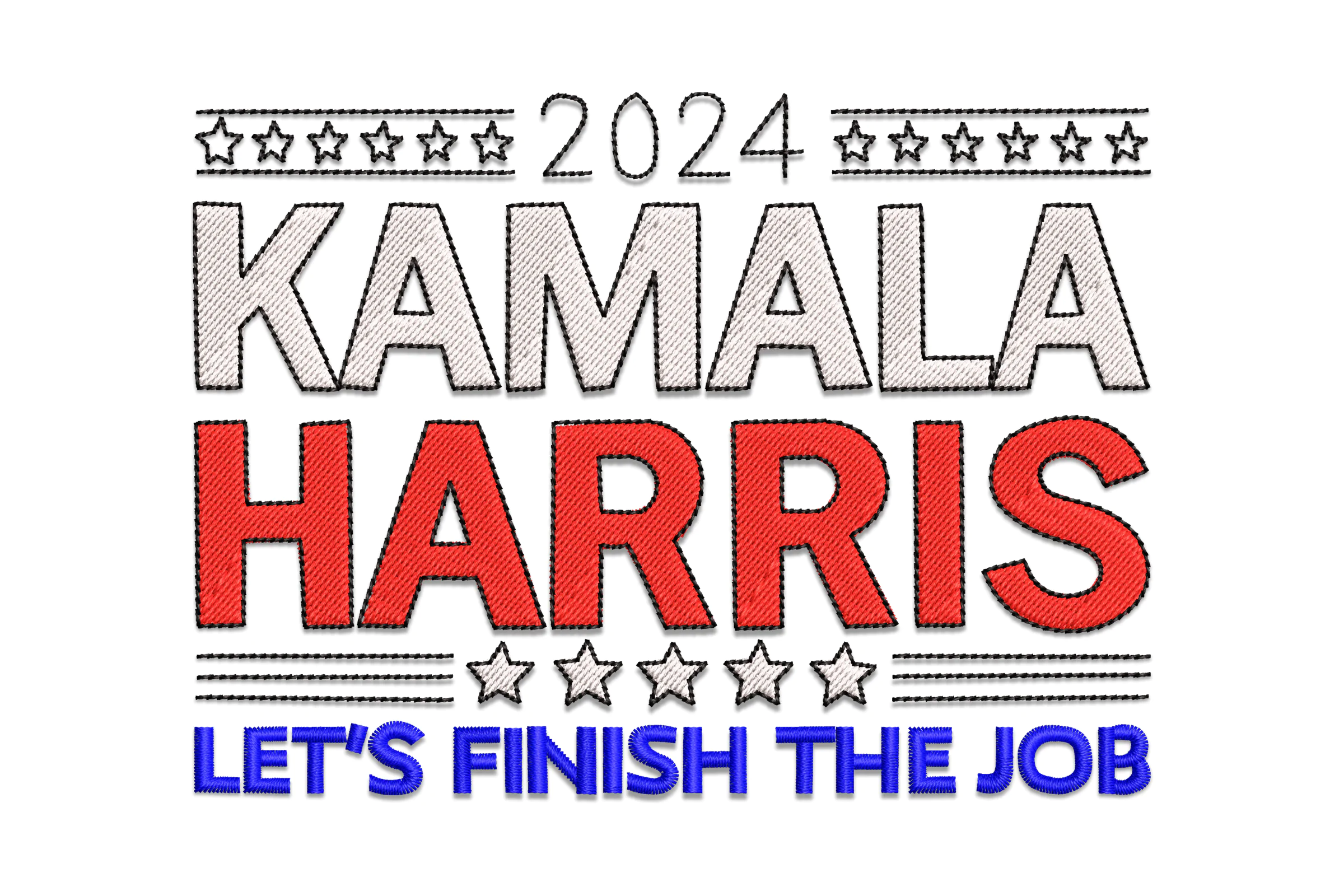 2024 Kamala Harris Embroidery Design