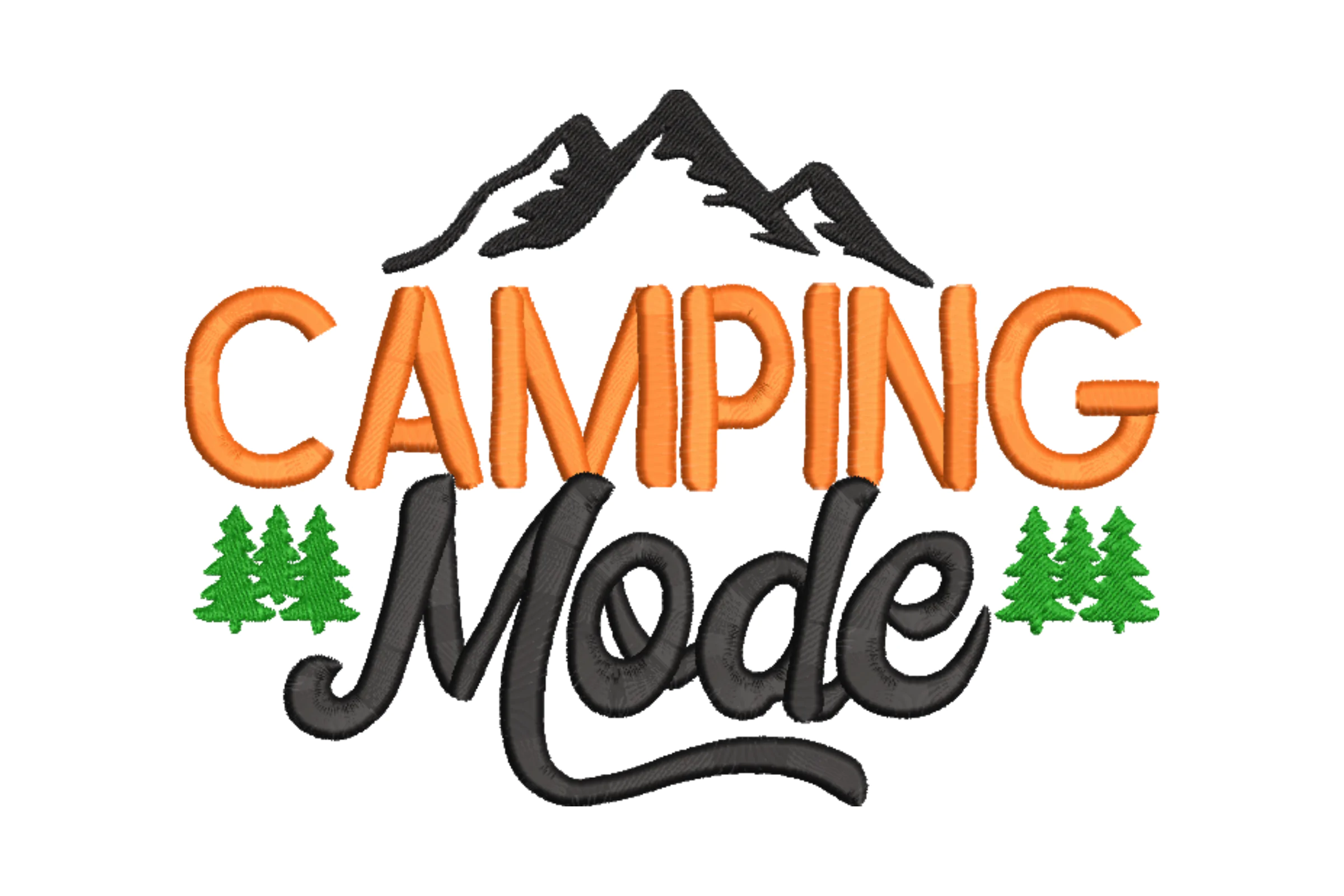 Camping Mode Embroidery Design File