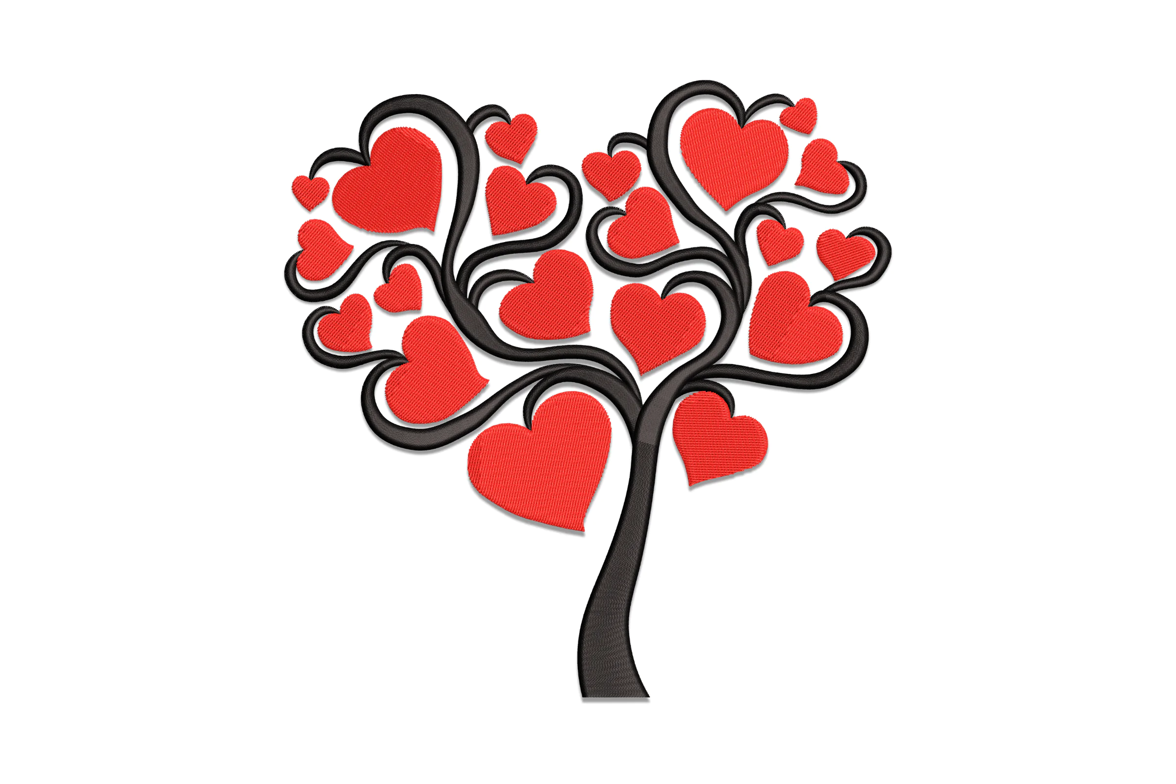 Heart Tree digital Embroidery Design