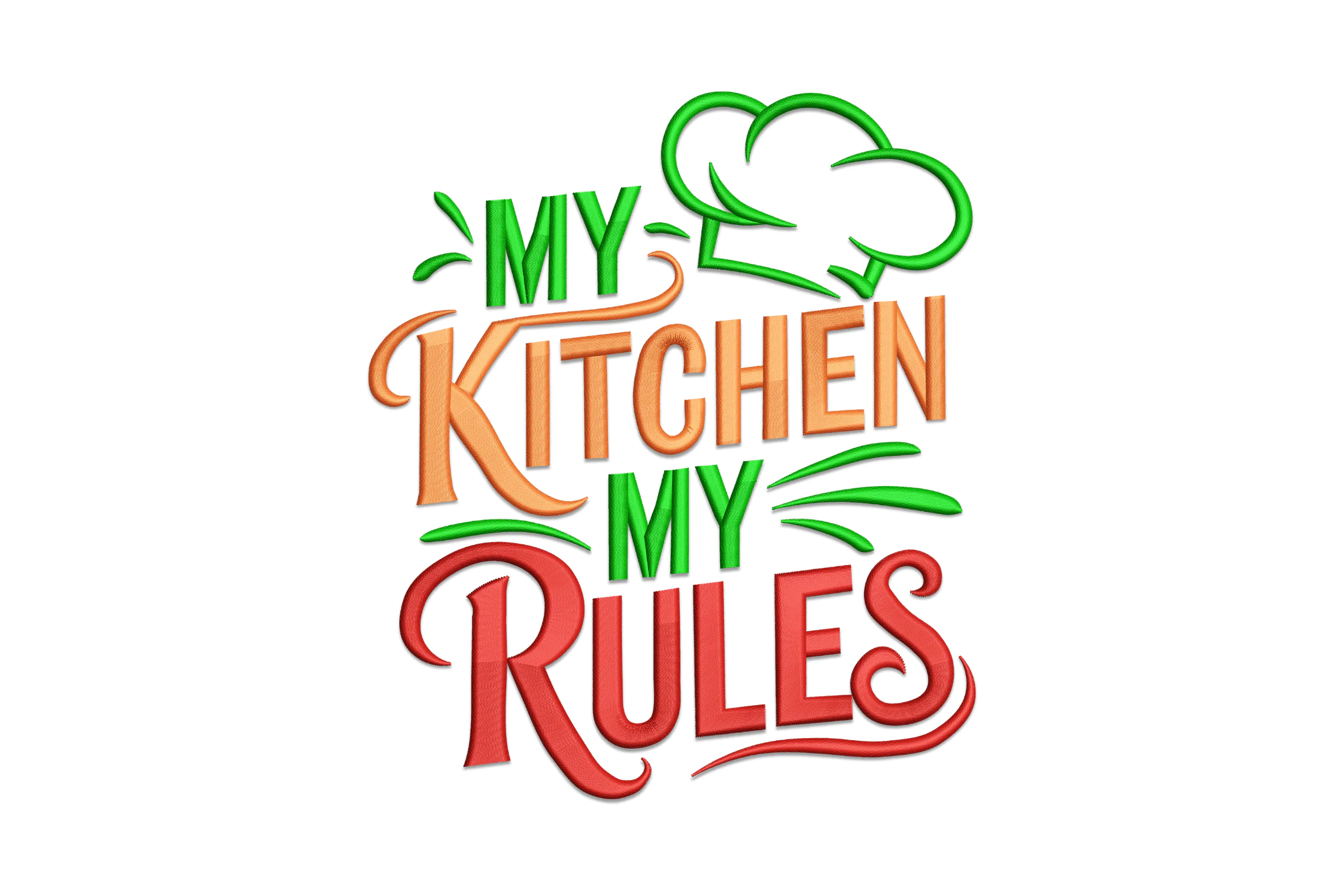 My Kitchen My Rules Embroidery Design Pattern