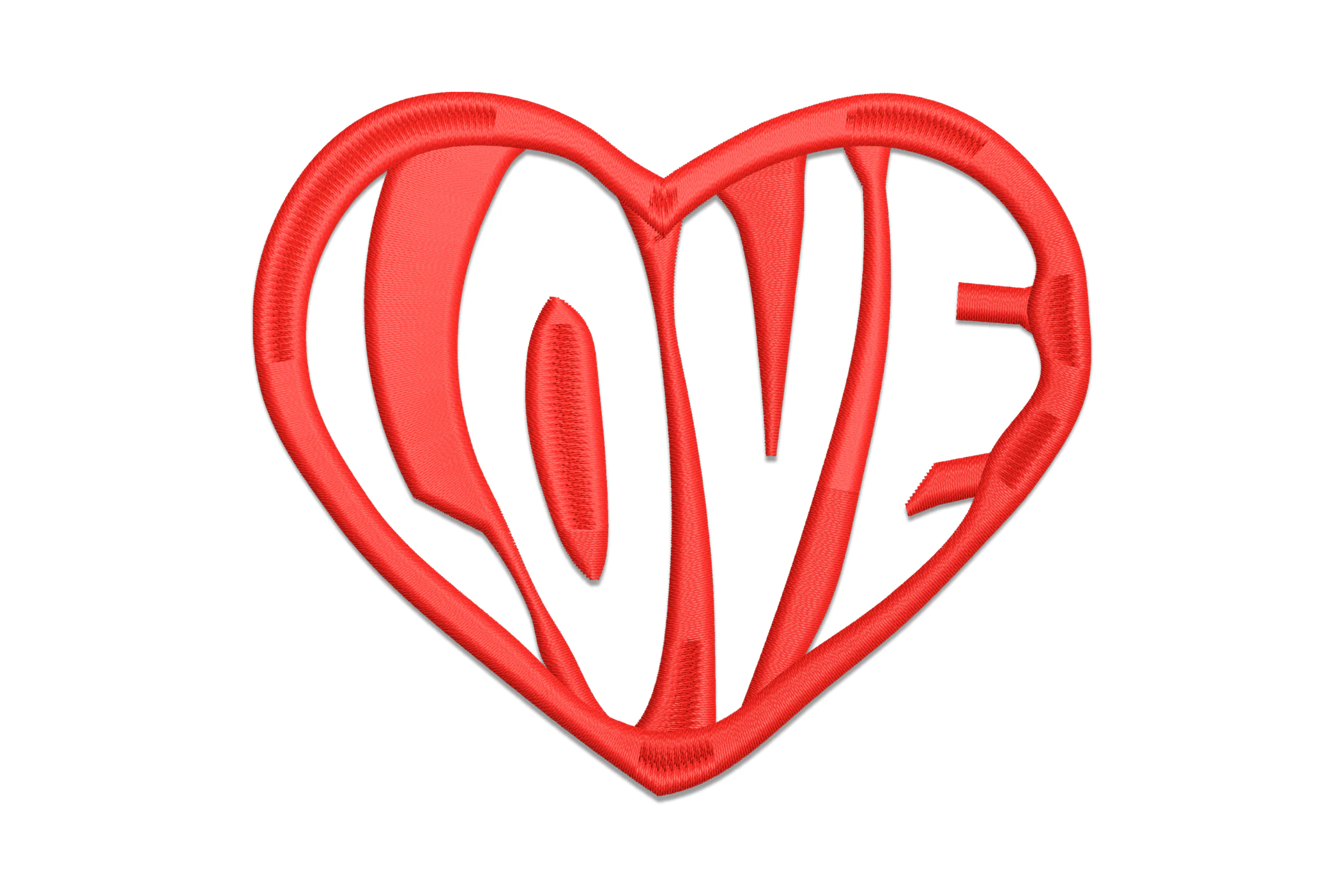 Love Heart Digital Embroidery