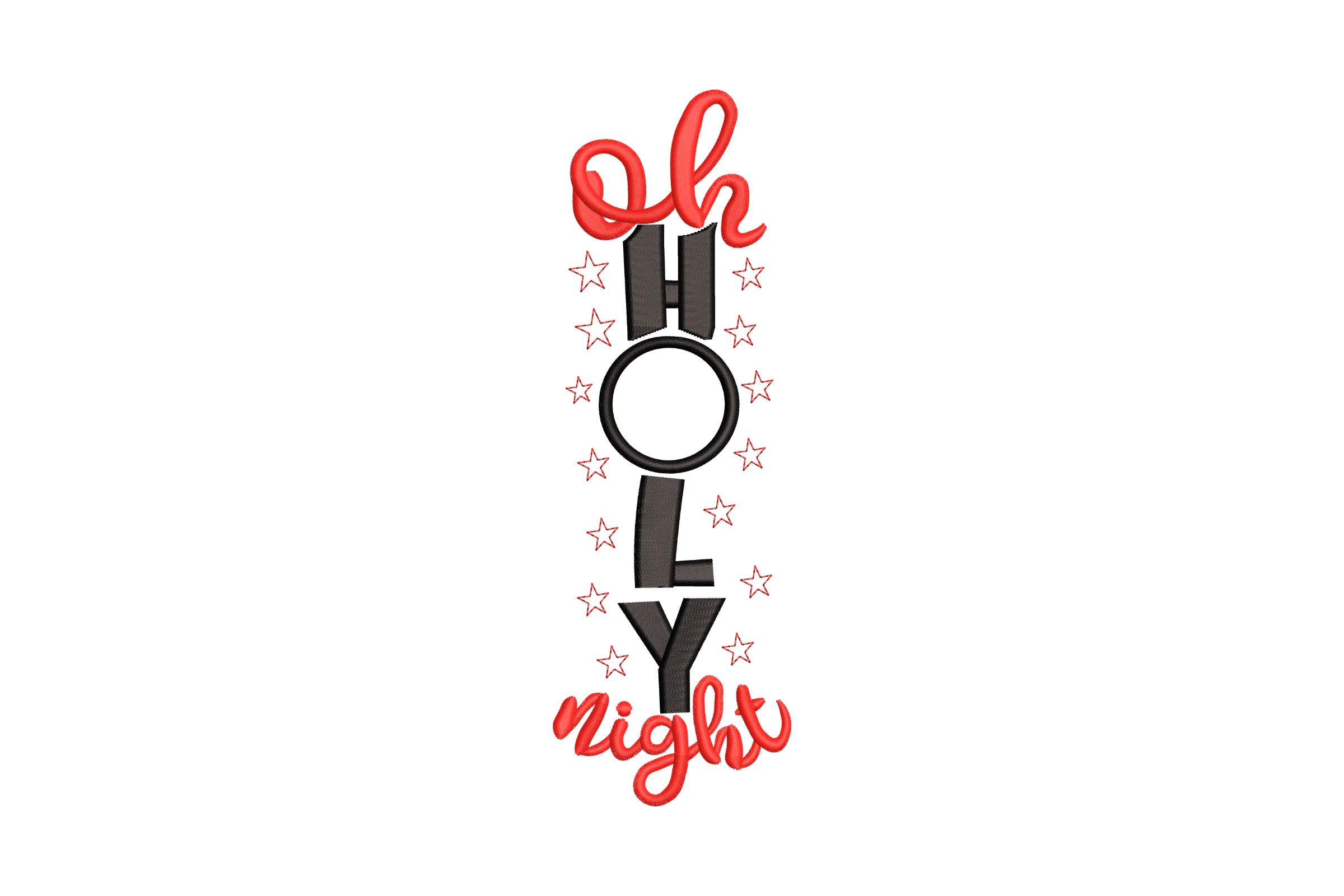 Oh Holy Night Christmas Embroidery Design
