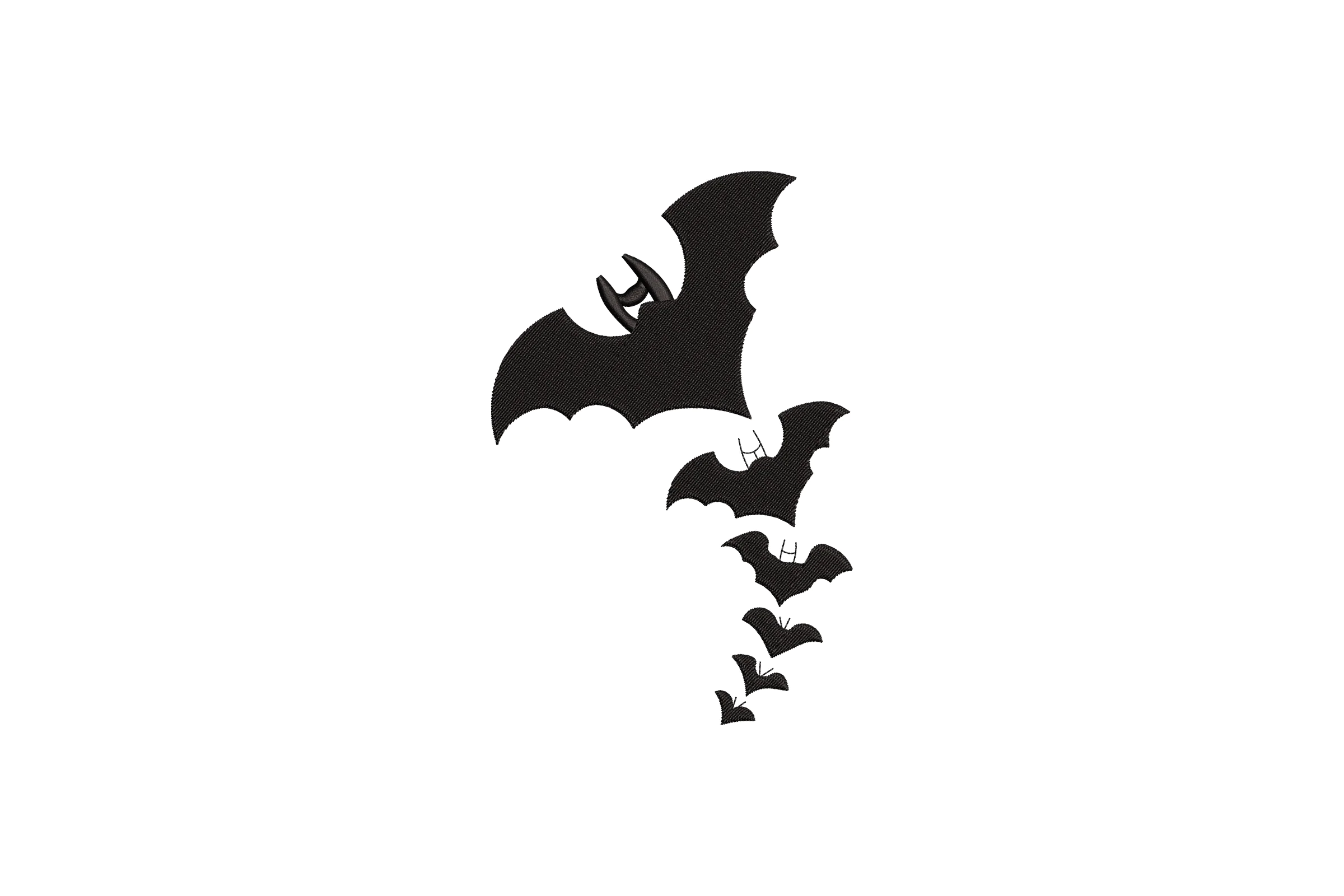 Halloween Bats Embroidery Design