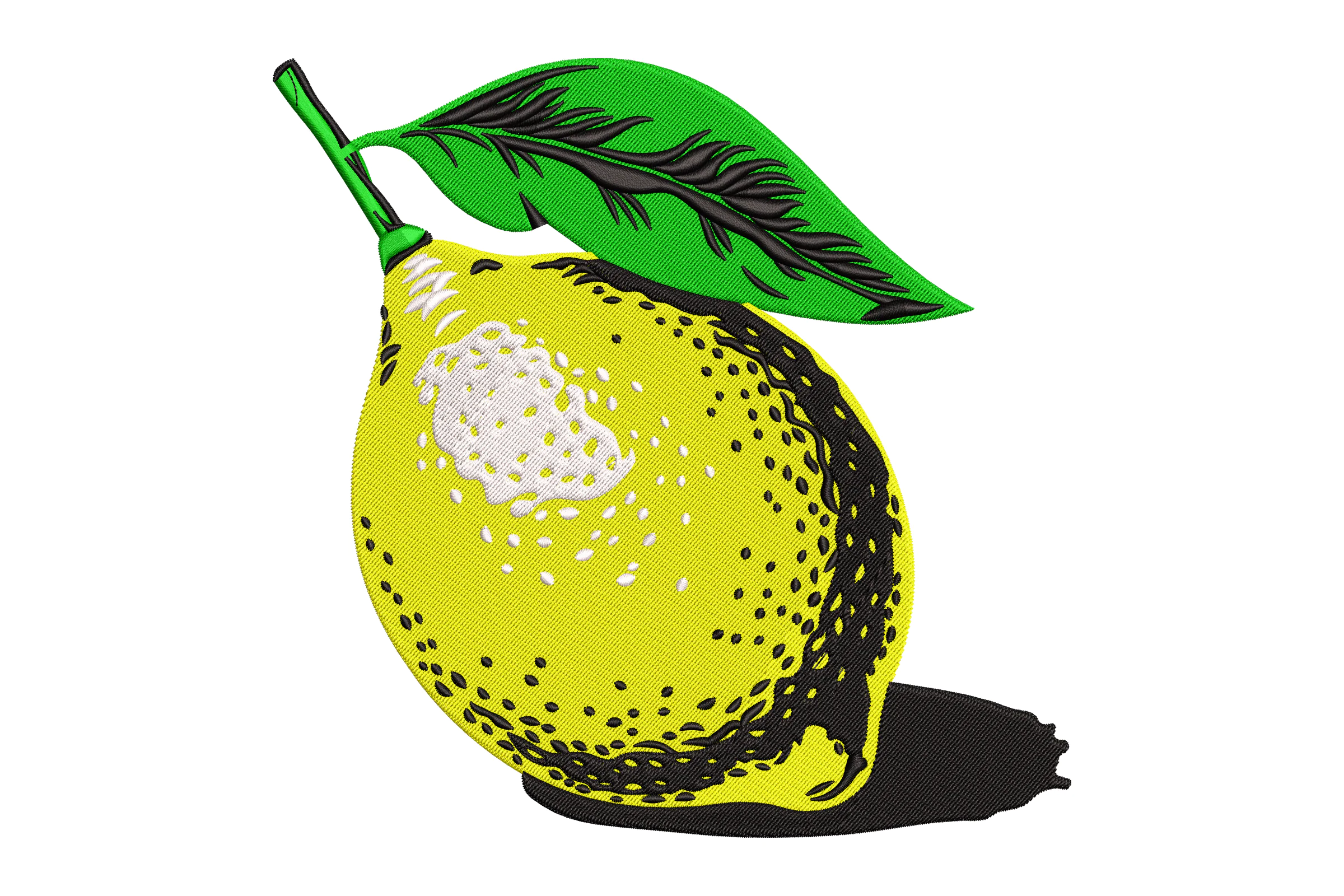 Fresh Lemon Embroidery Design