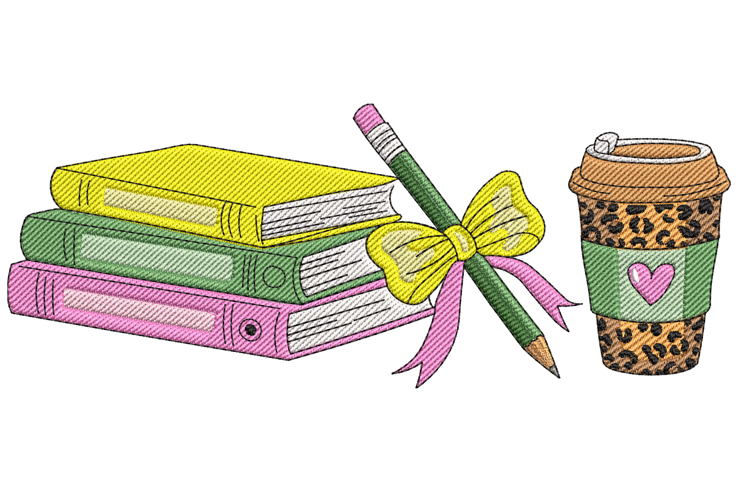 School Essentials Embroidery Design