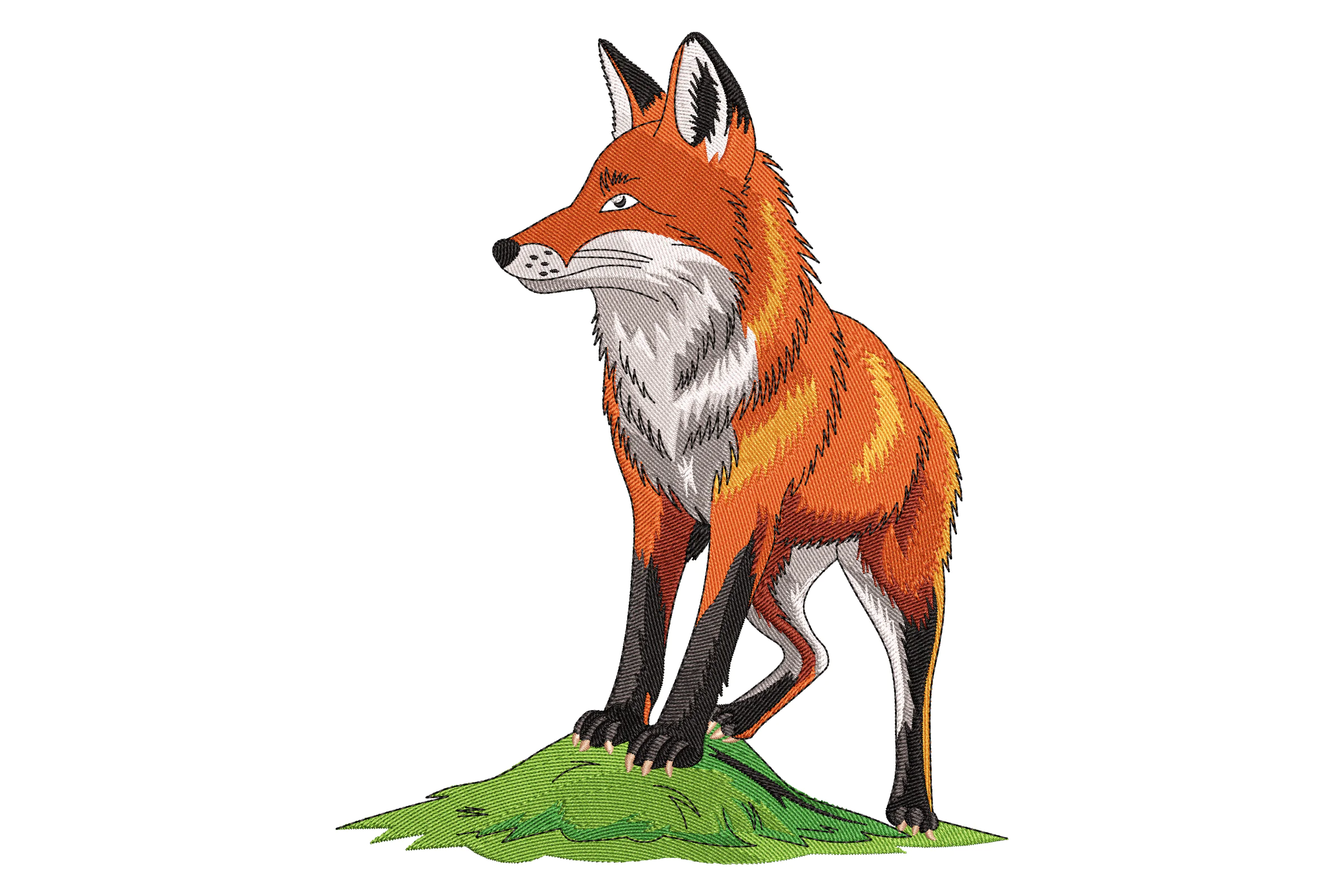 Forest Fox Embroidery Design
