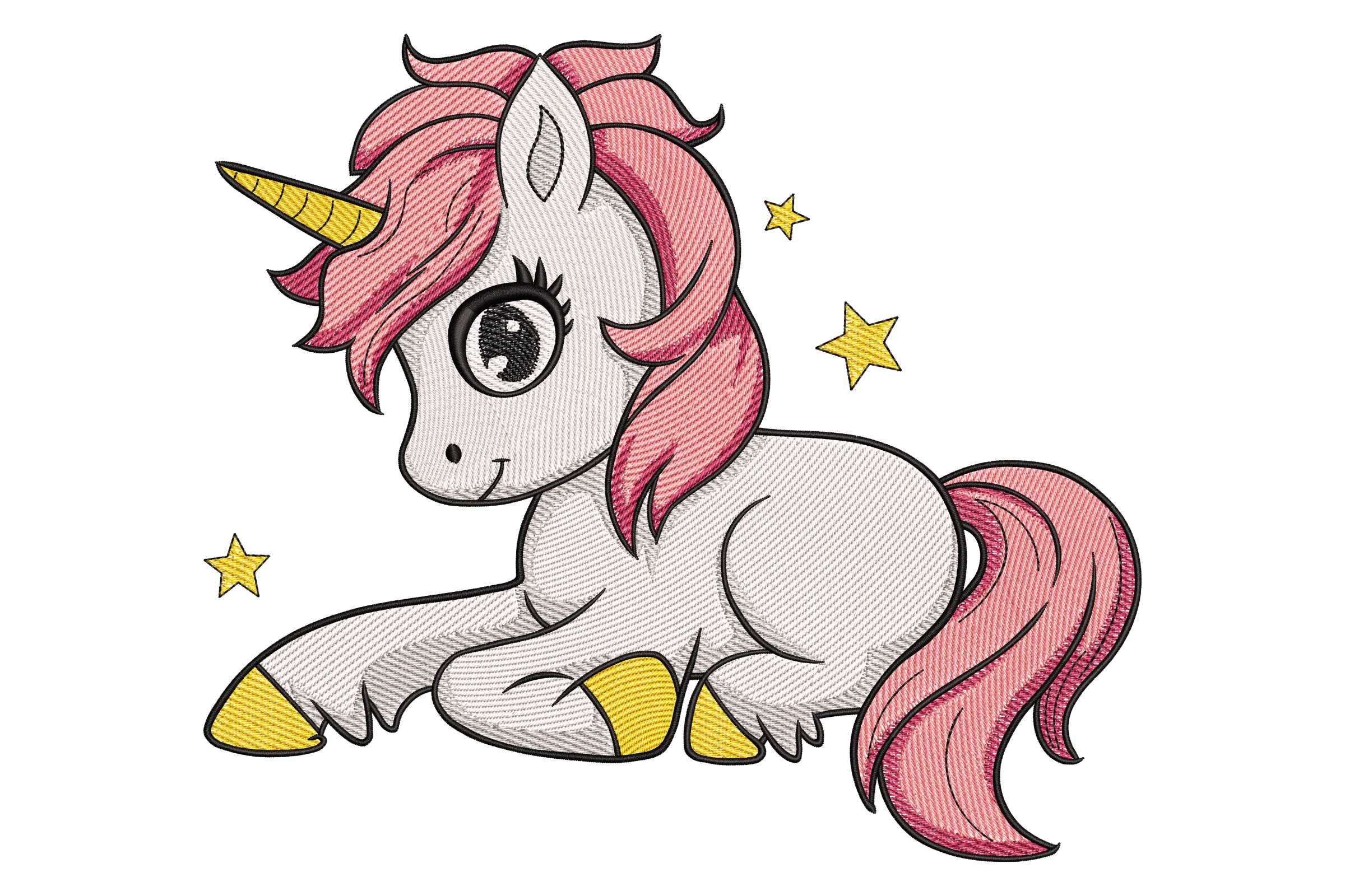 Magical Baby Unicorn Embroidery Design