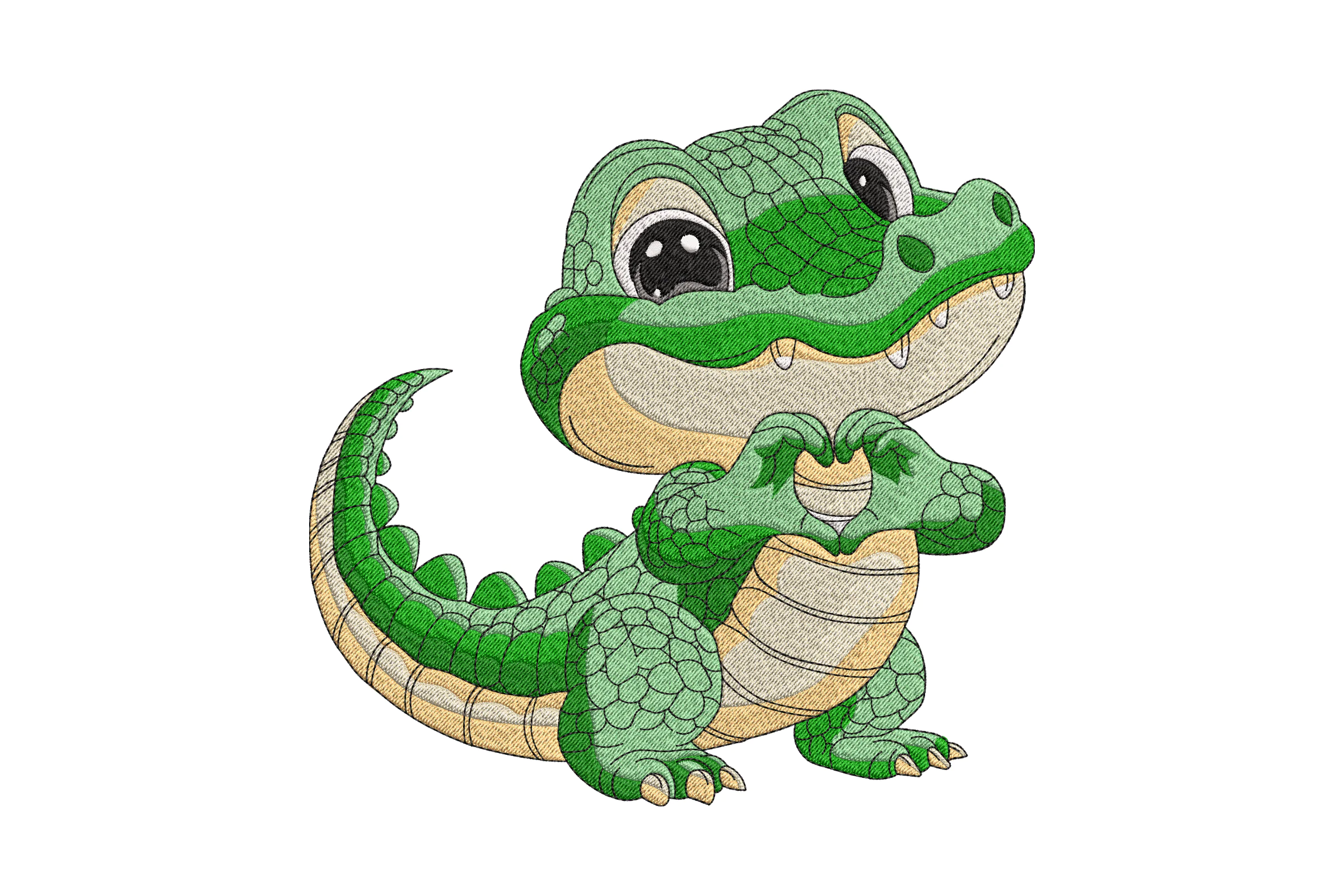 Mini Crocodile Machine Embroidery Design