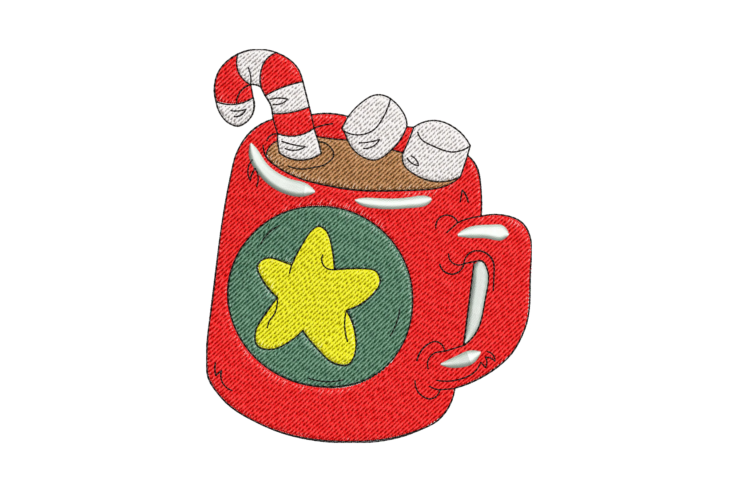 Hot Chocolate Cup - Machine Embroidery Design