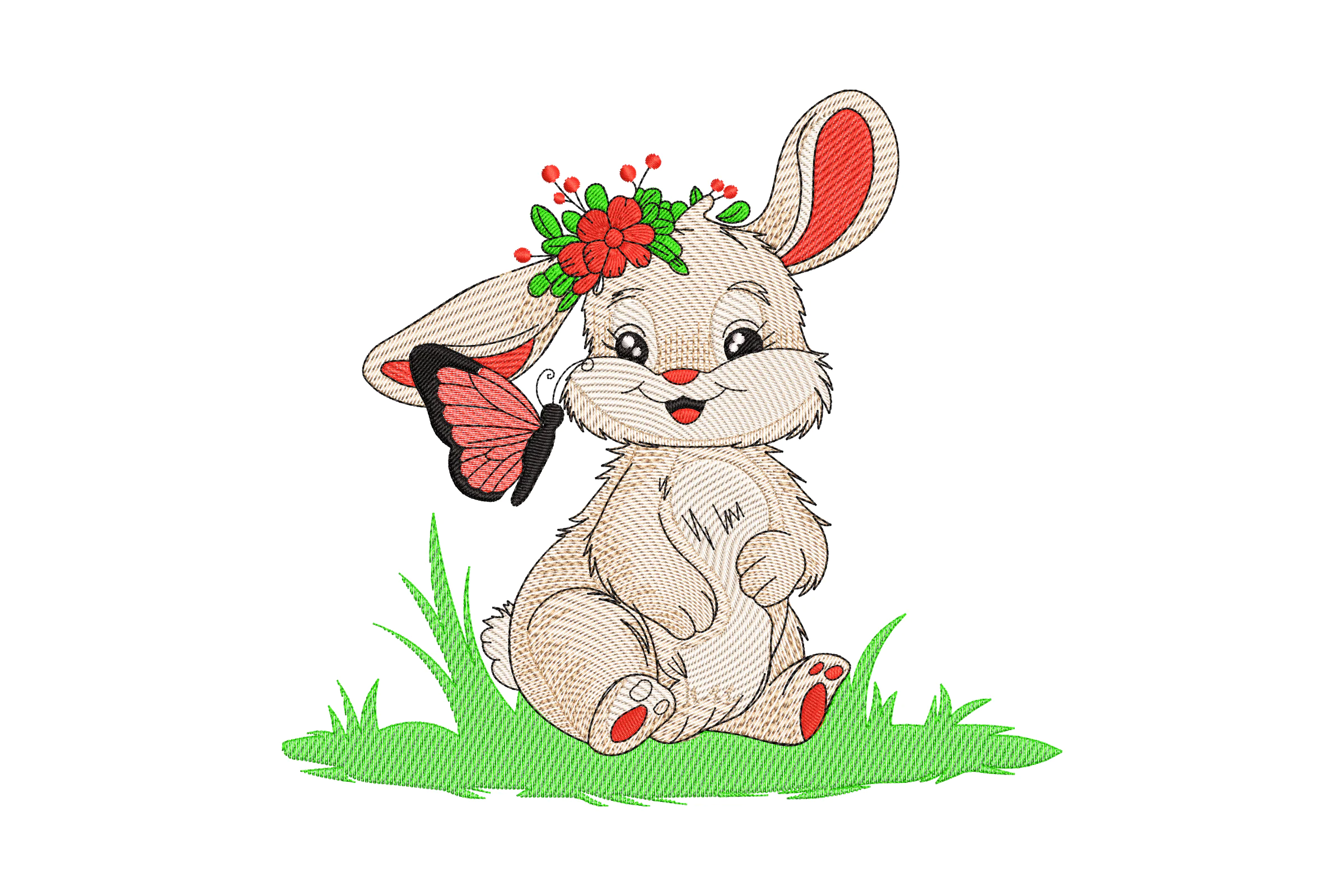 Cute Bunny Embroidery Design File
