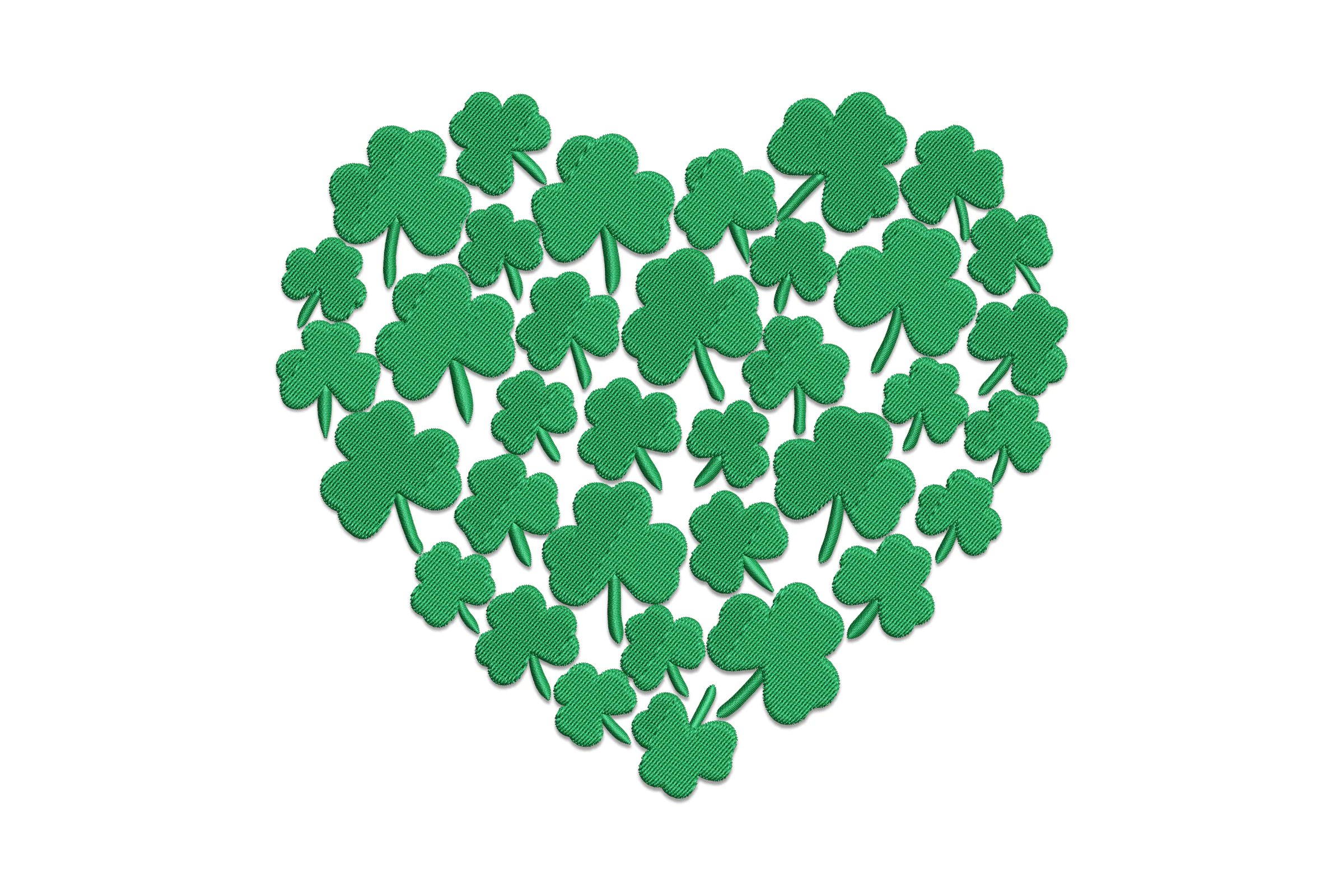 Shamrock Heart Embroidery Design Pattern