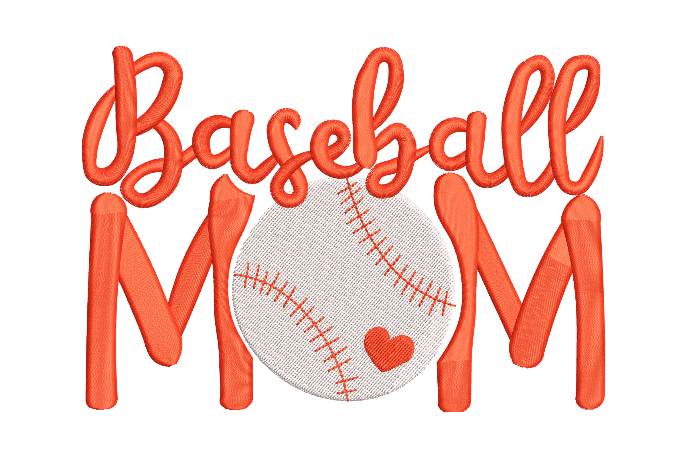 Baseball Mom Embroidery Design File