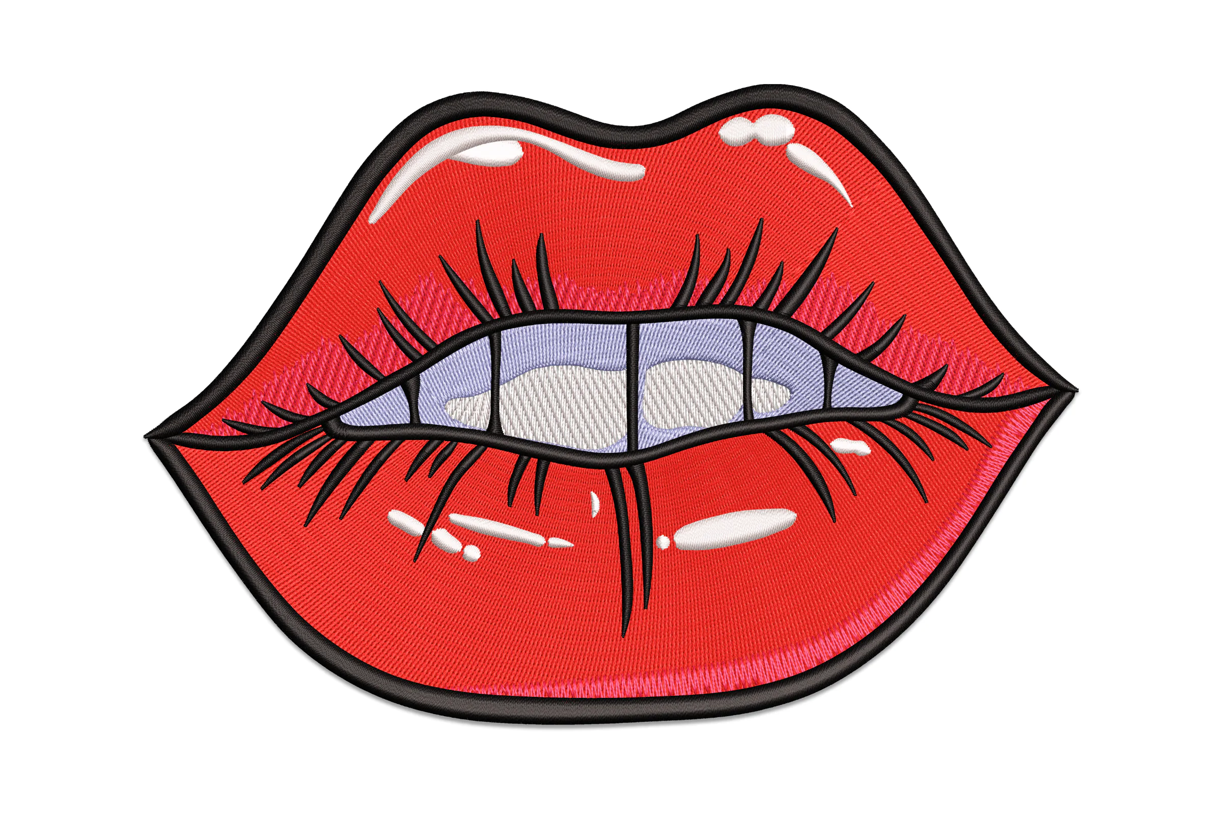 Red Lips Digital Embroidery Design