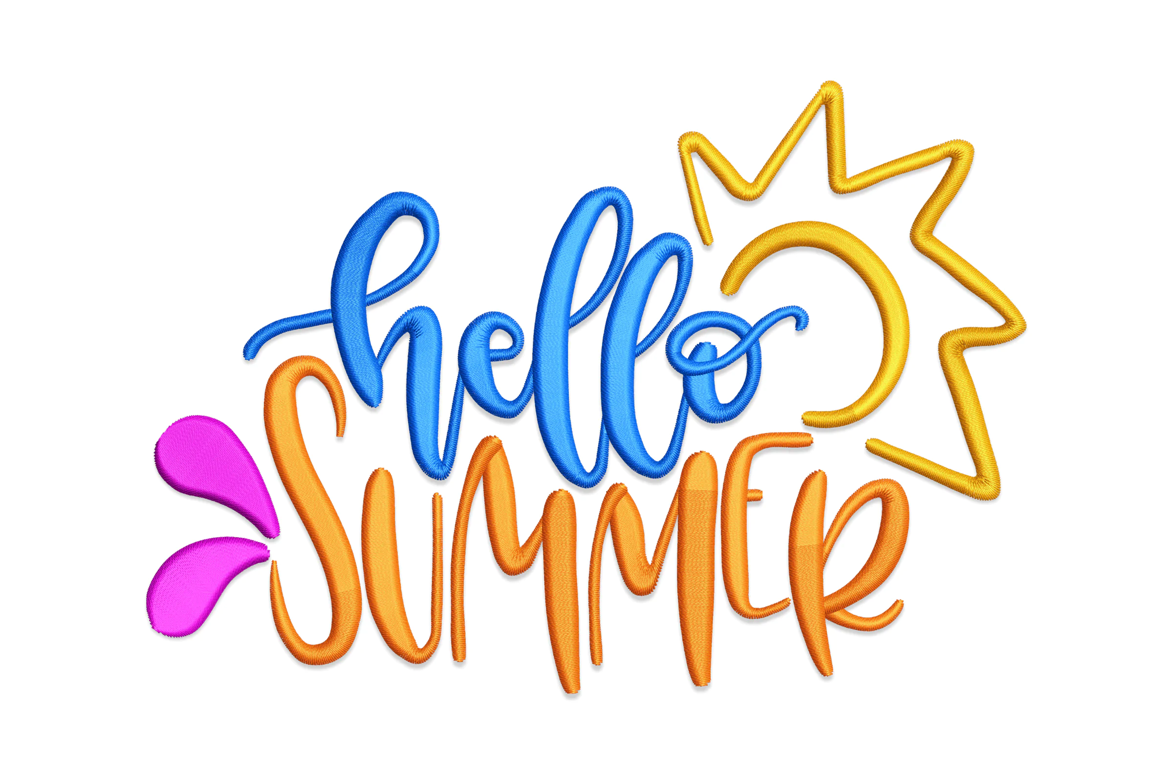 Hello Summer - Machine Embroidery File