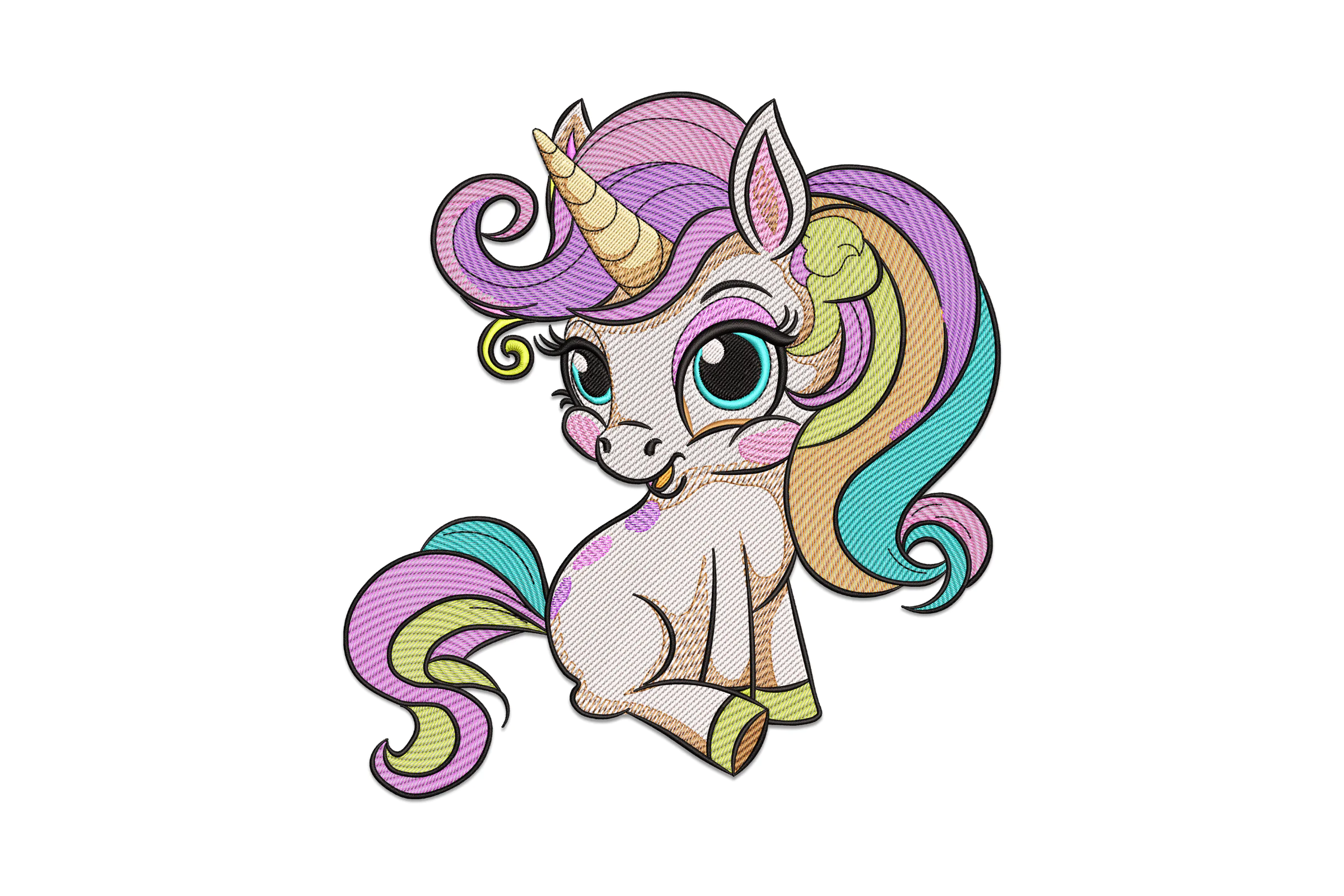 Cute Unicorn Embroidery Design File