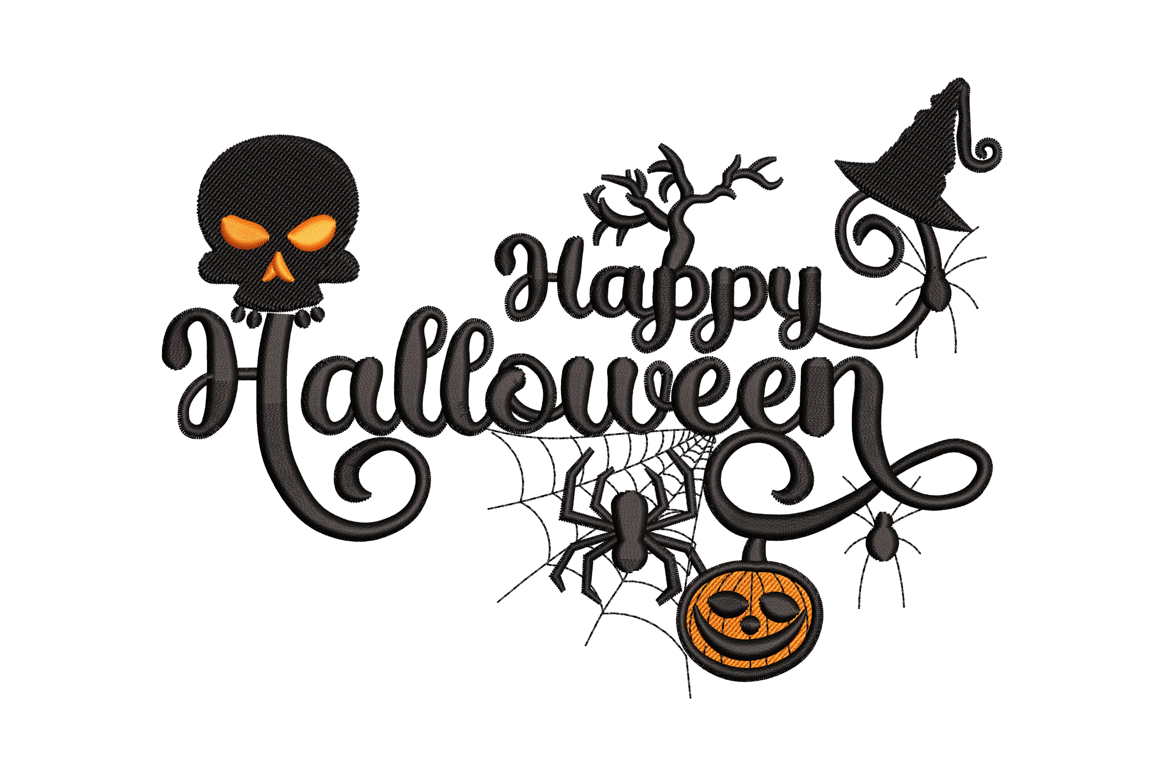 Happy Halloween Machine Embroidery Design