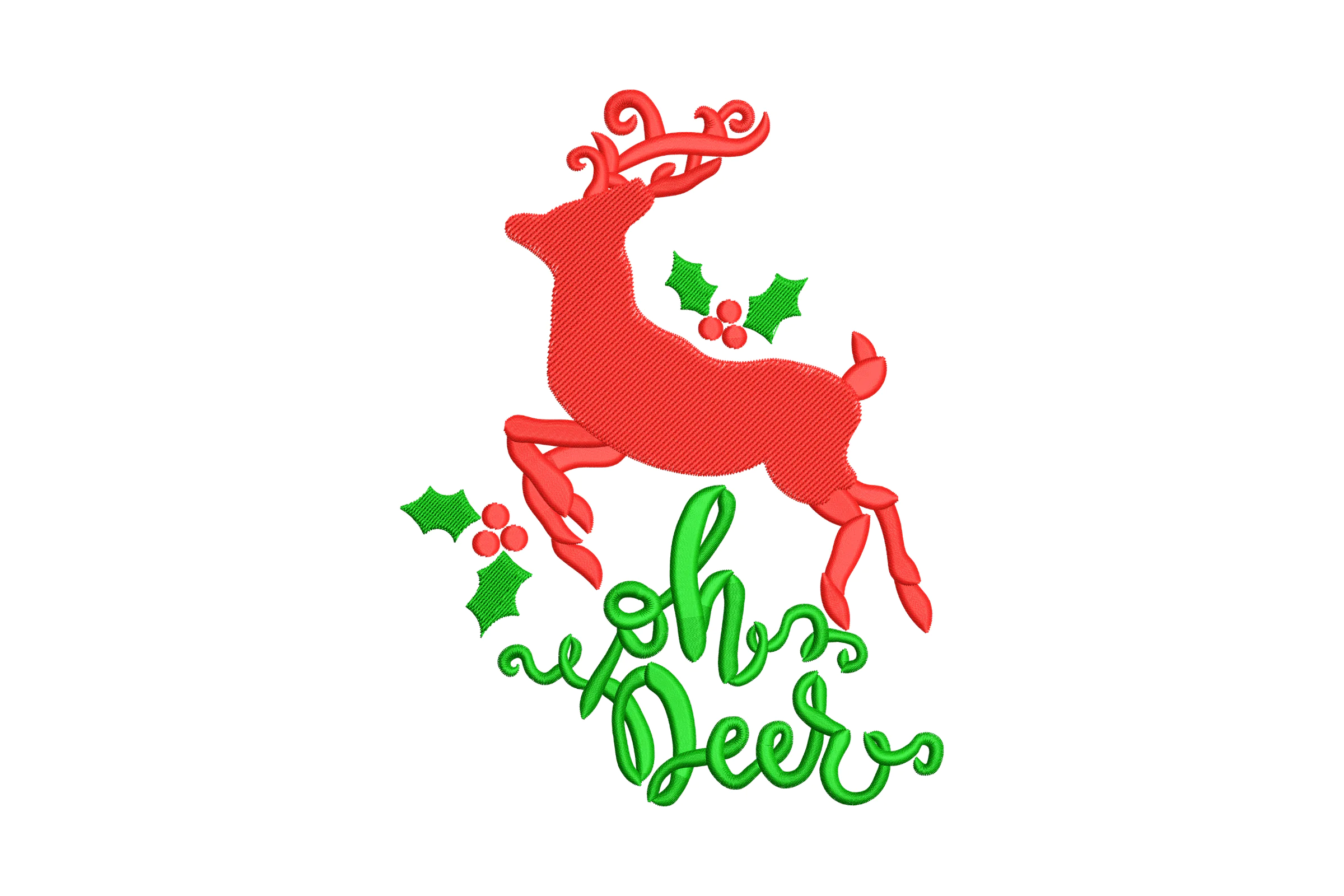 Christmas Reindeer Embroidery Design File