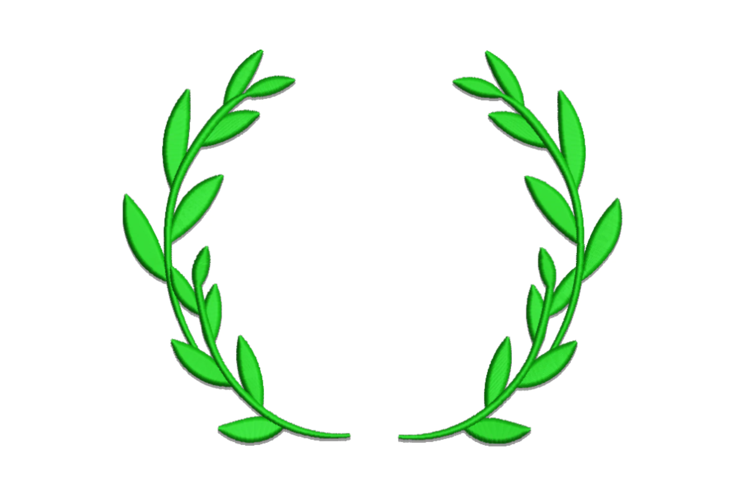 Satin Stitch Laurel Wreath Embroidery Design File