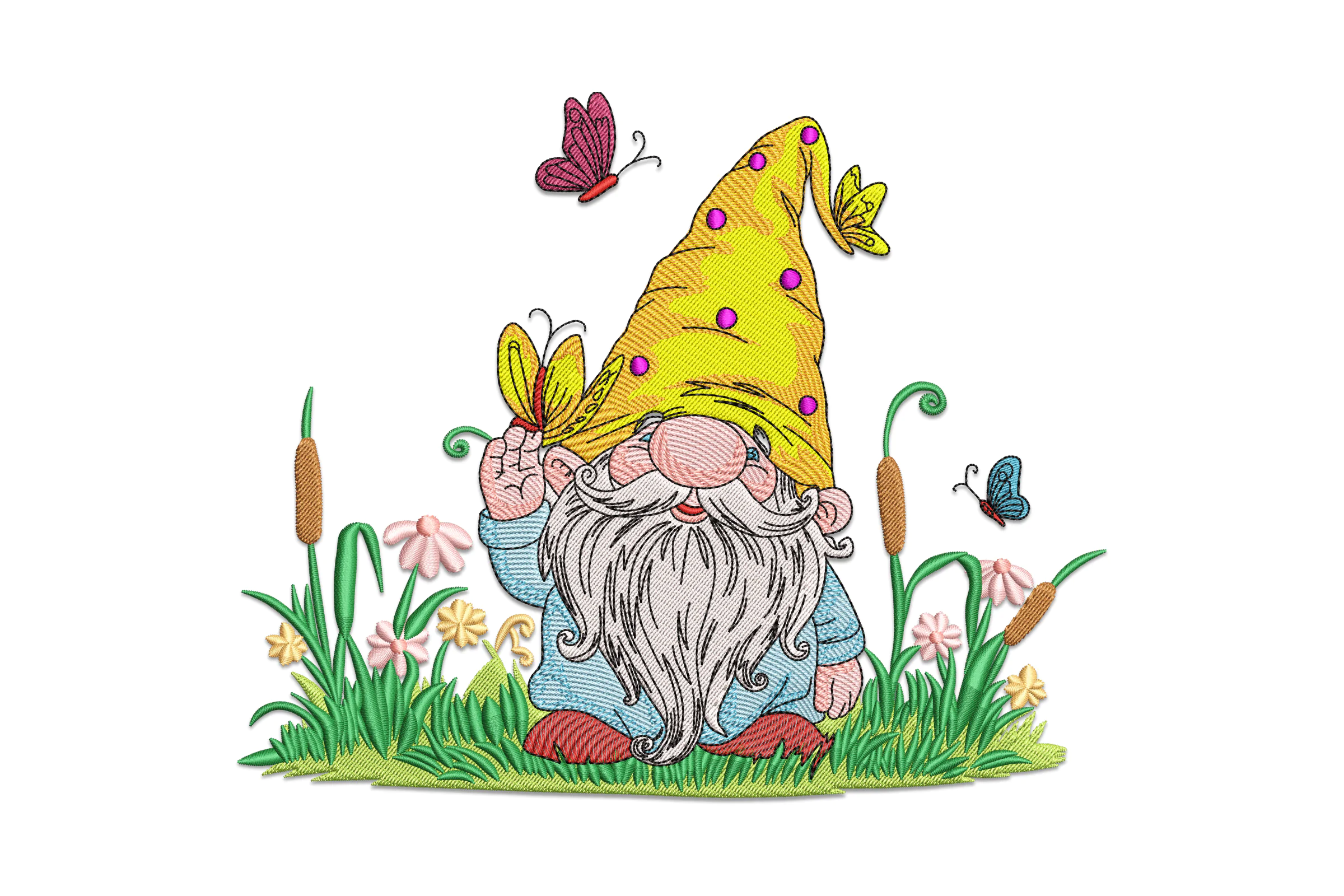 Cute Gnome Embroidery Design