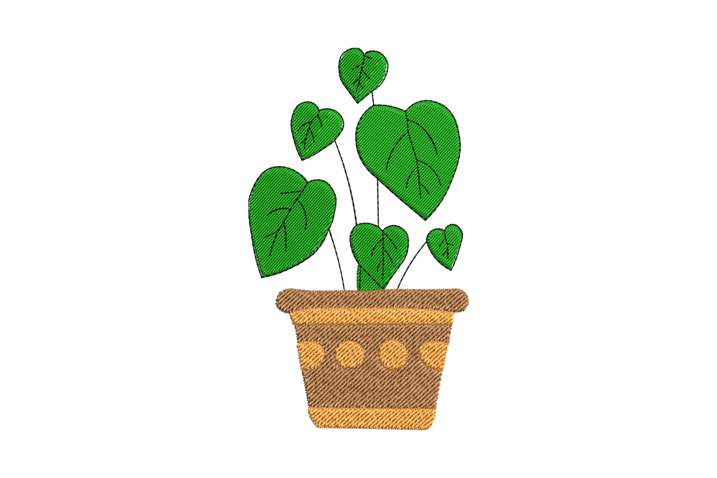 House Plant Machine Embroidery Design