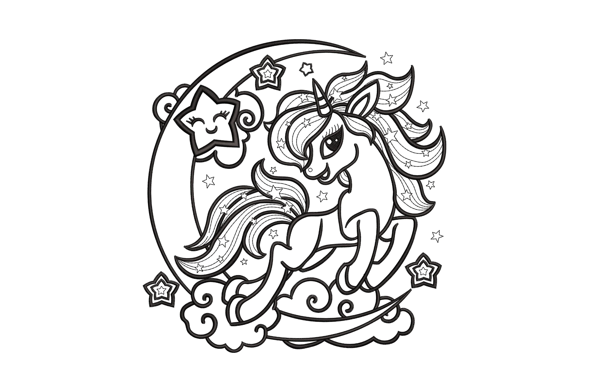 Unicorn Digital Embroidery Design