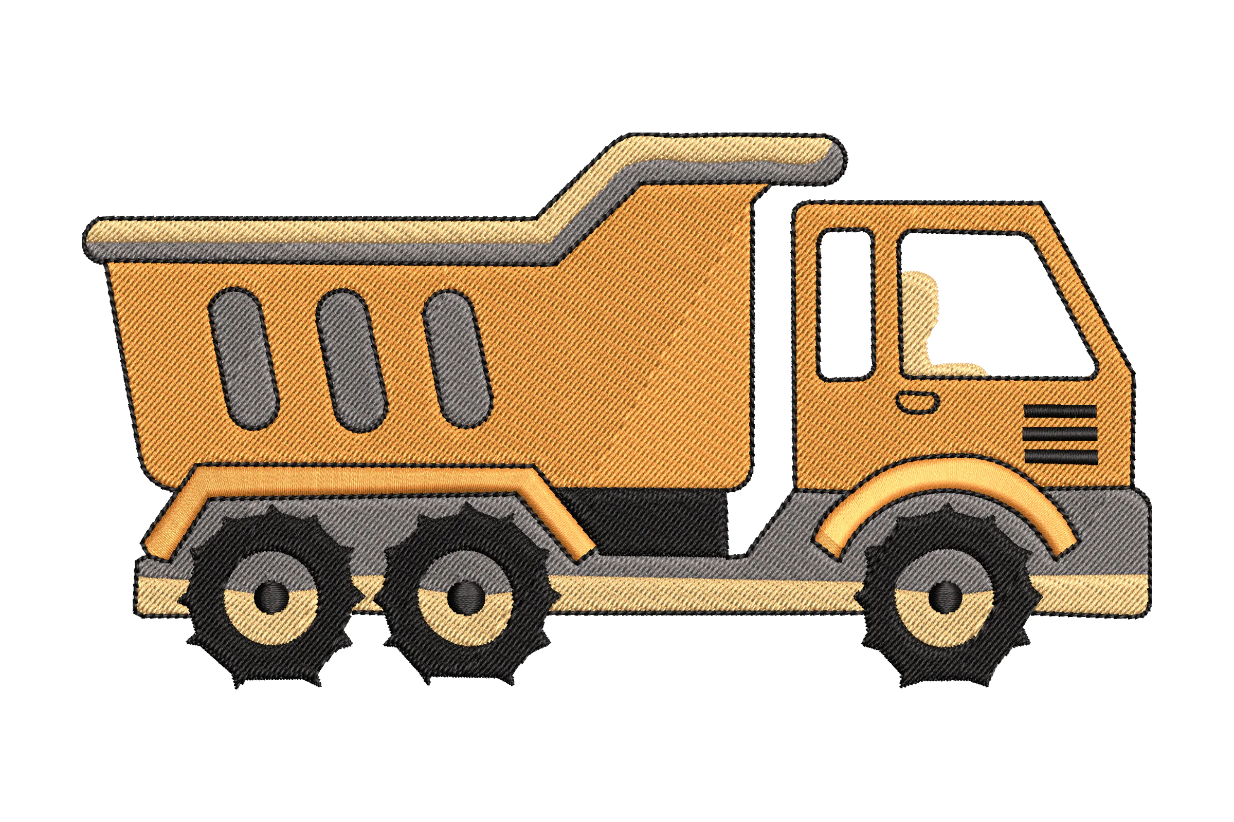 Dump Truck Embroidery Design