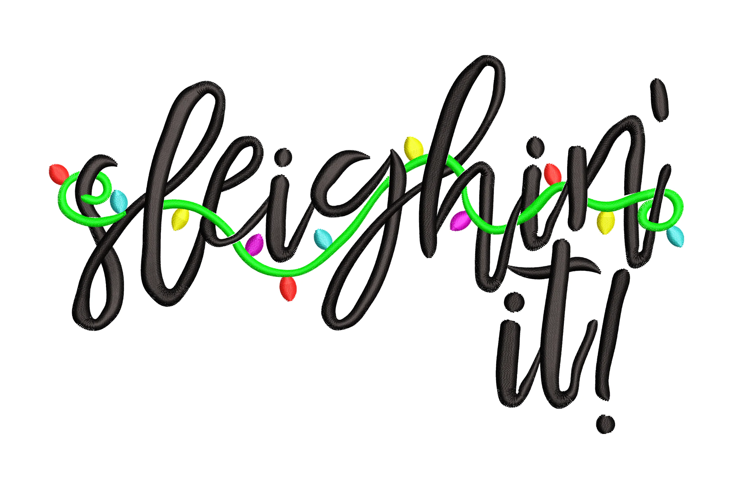 Sleighin' It Embroidery Design
